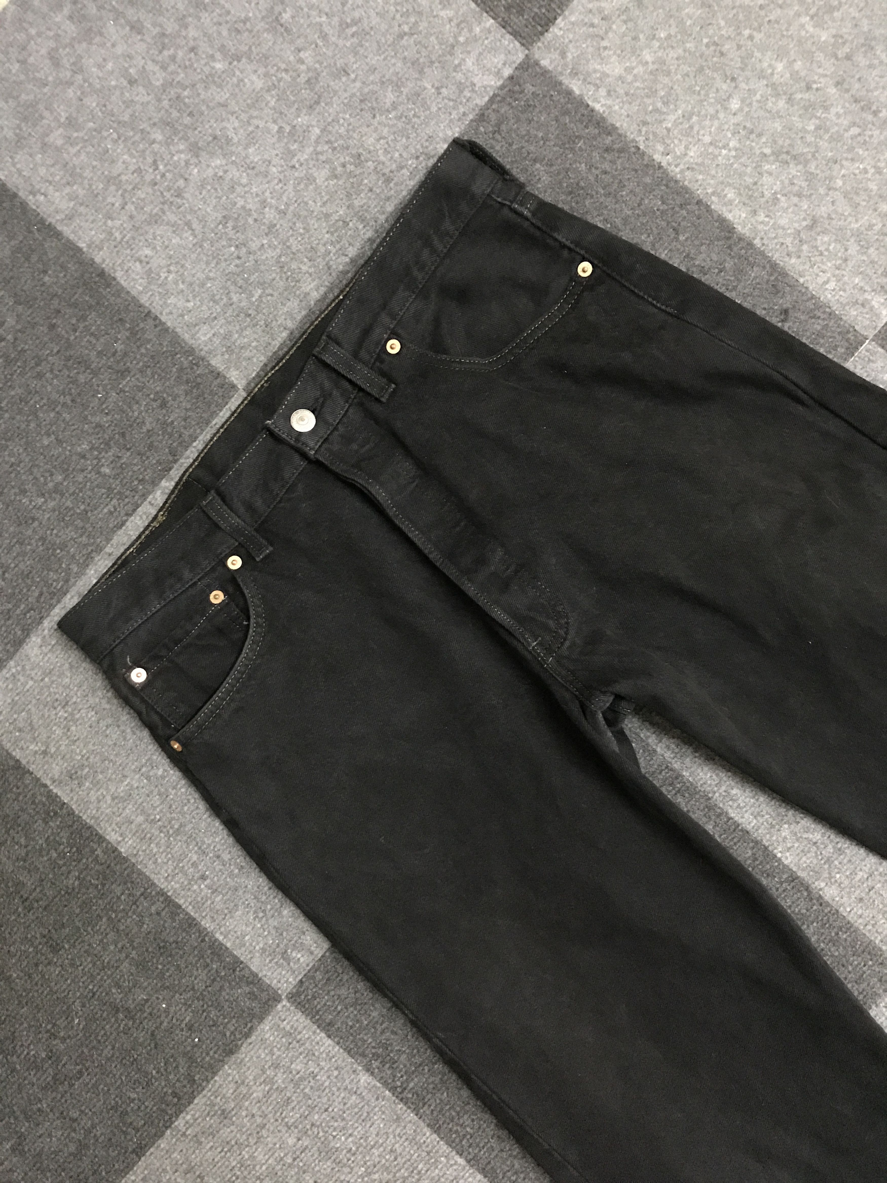 Levi's Vintage Clothing VL146-Vintage Levis 501 Superblack USA Jeans Size US 33 - 2 Thumbnail