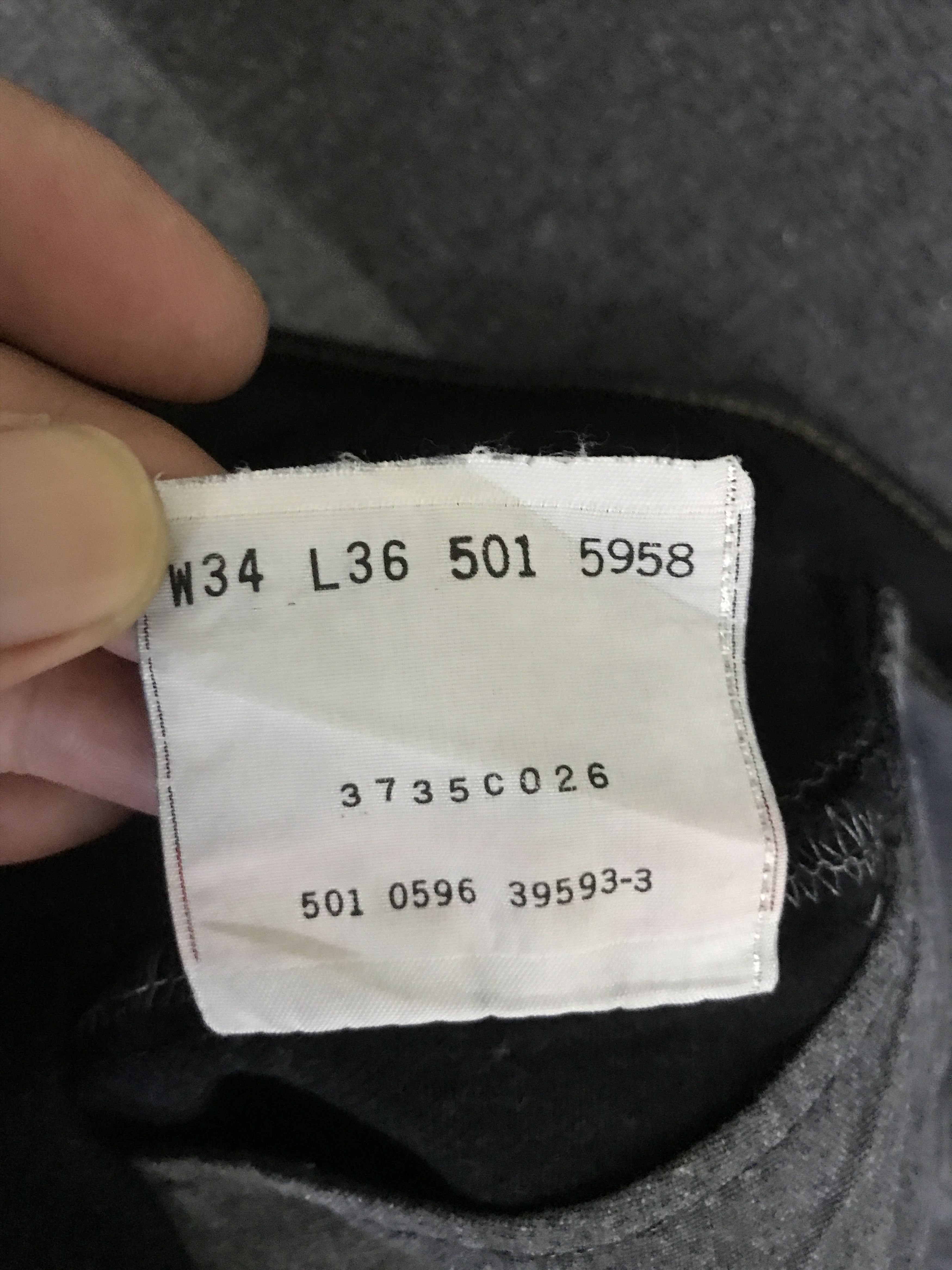 Levi's Vintage Clothing VL146-Vintage Levis 501 Superblack USA Jeans Size US 33 - 14 Thumbnail