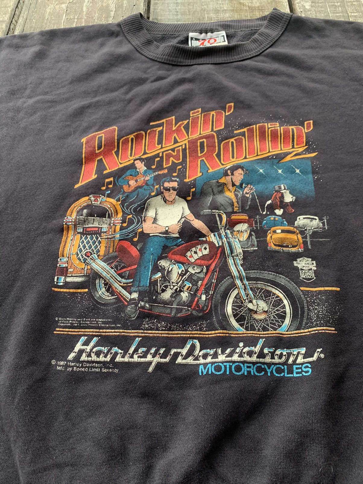Harley Davidson × Vintage Vintage 80s Harley davidson elvis presley Size US L / EU 52-54 / 3 - 1 Thumbnail