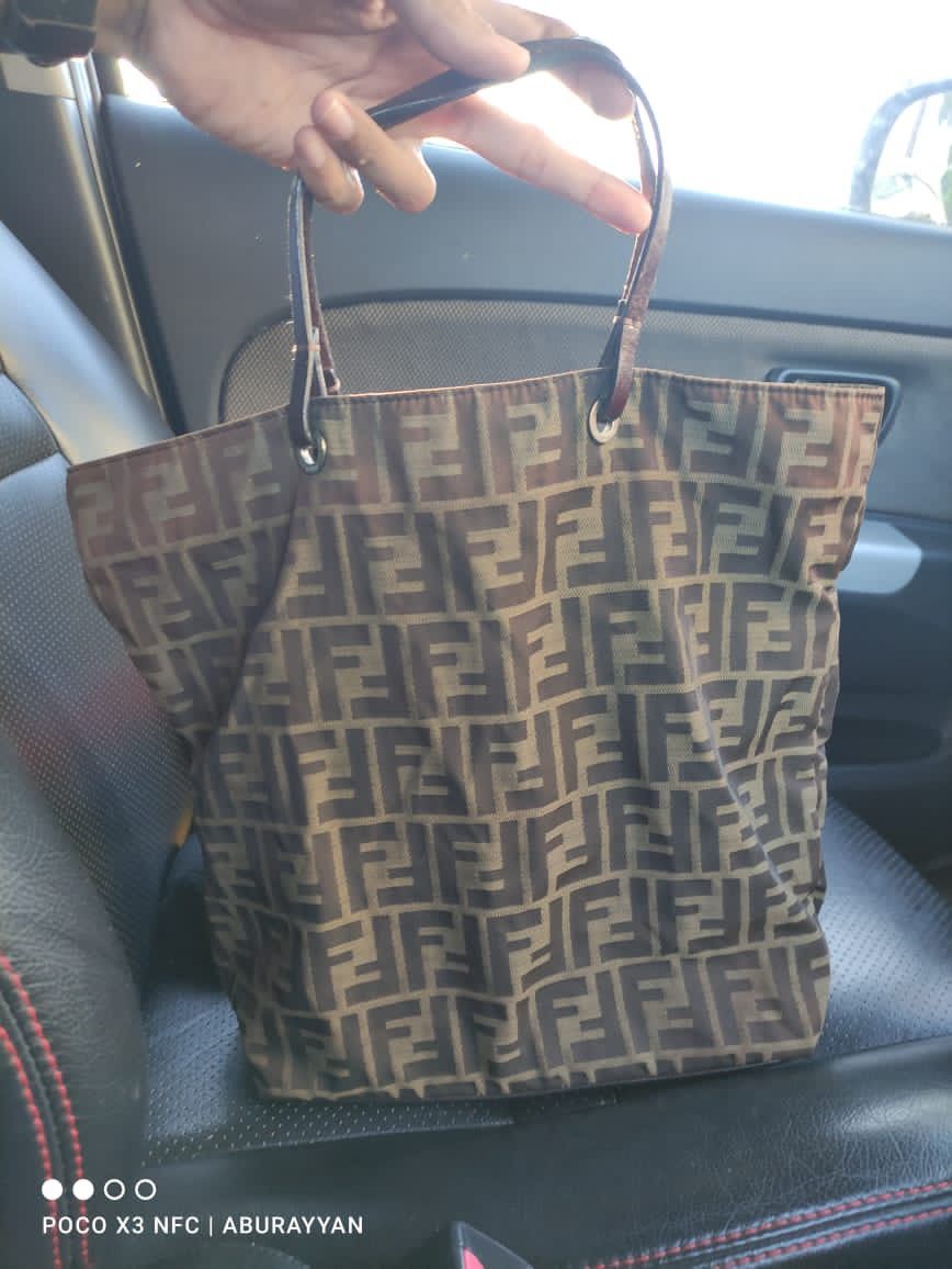 Vintage Fendi all over logo tote bag 90s | eBay