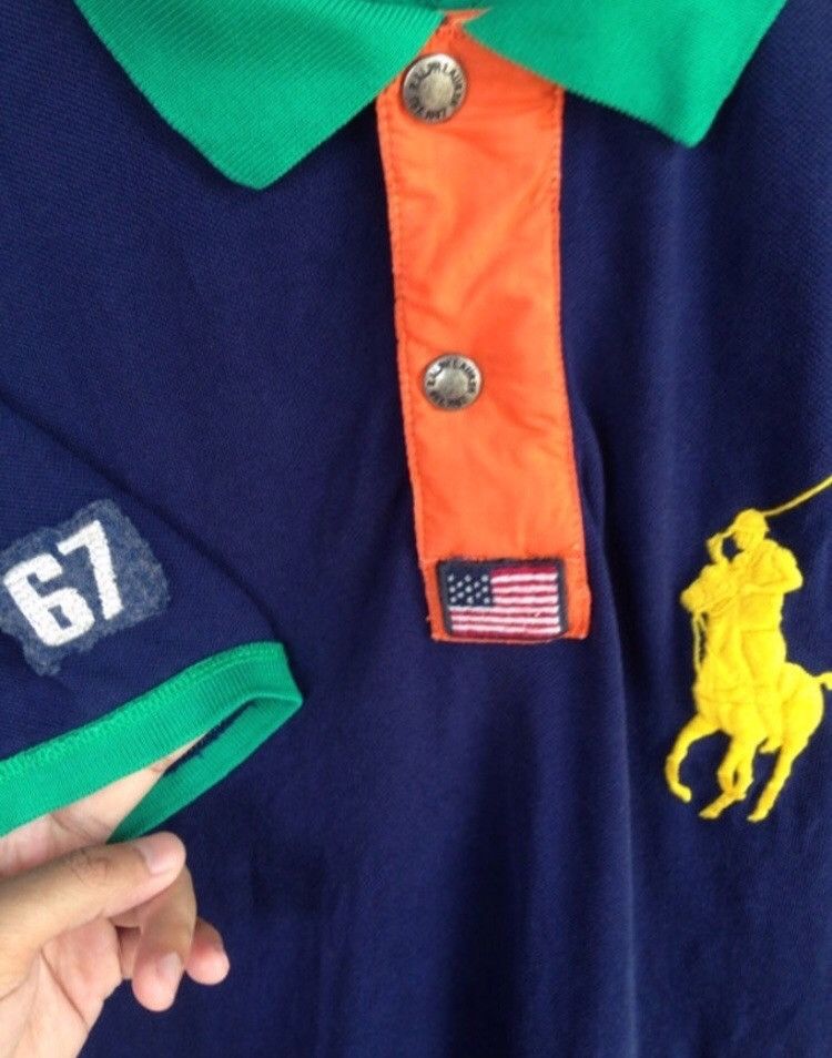 Polo Ralph Lauren Polo By Ralph Lauren Polo Shirt Rare Colour Big Logo Size US S / EU 44-46 / 1 - 3 Thumbnail