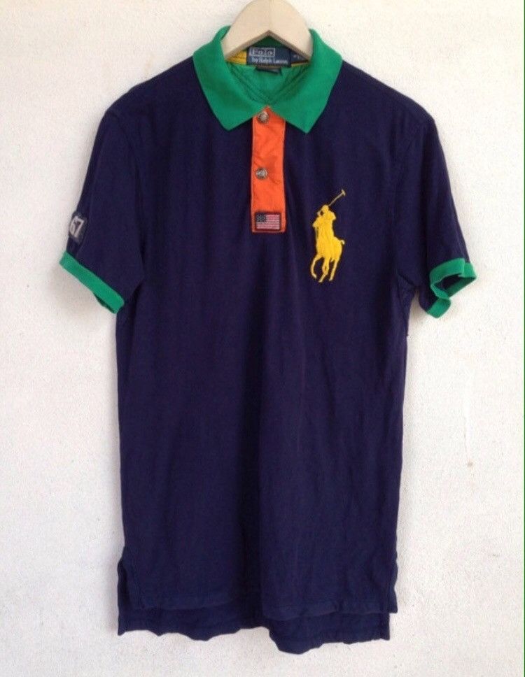 Polo Ralph Lauren Polo By Ralph Lauren Polo Shirt Rare Colour Big Logo Size US S / EU 44-46 / 1 - 1 Thumbnail