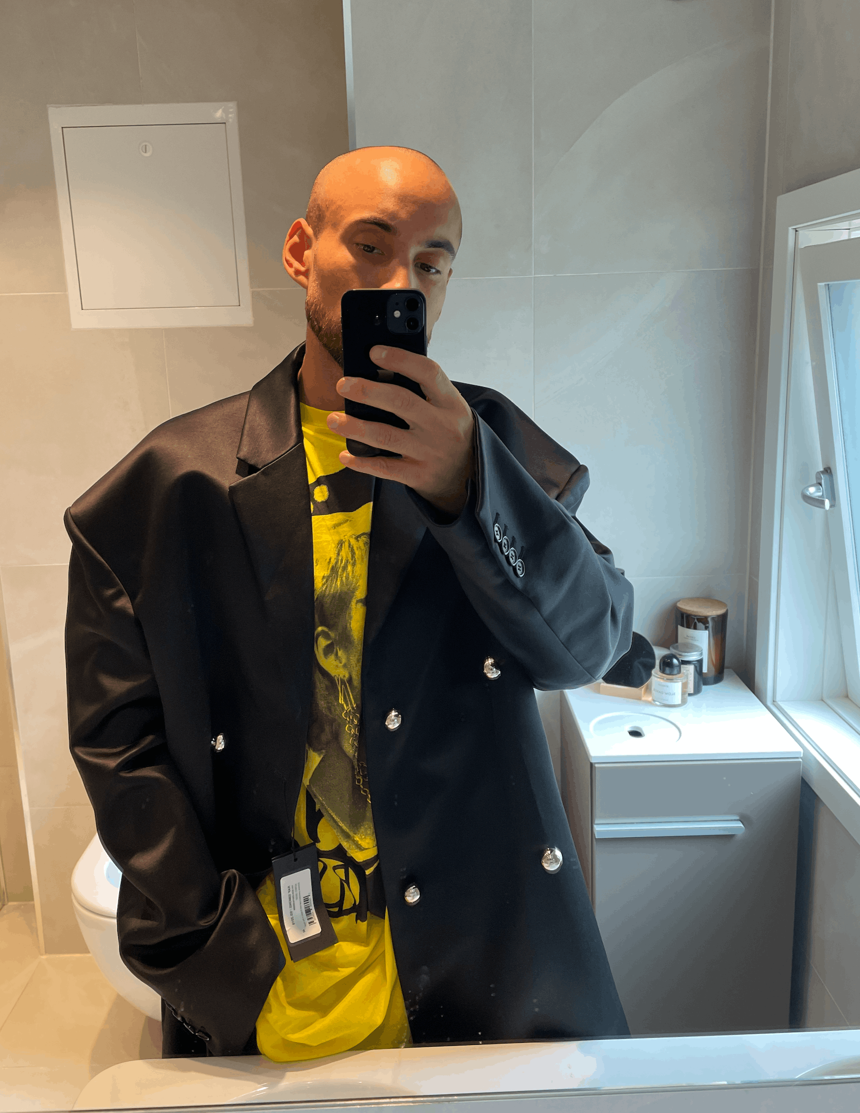 Raf Simons Extreme Oversize 6 Ball Satin Coat Size US M / EU 48-50 / 2 - 8 Thumbnail