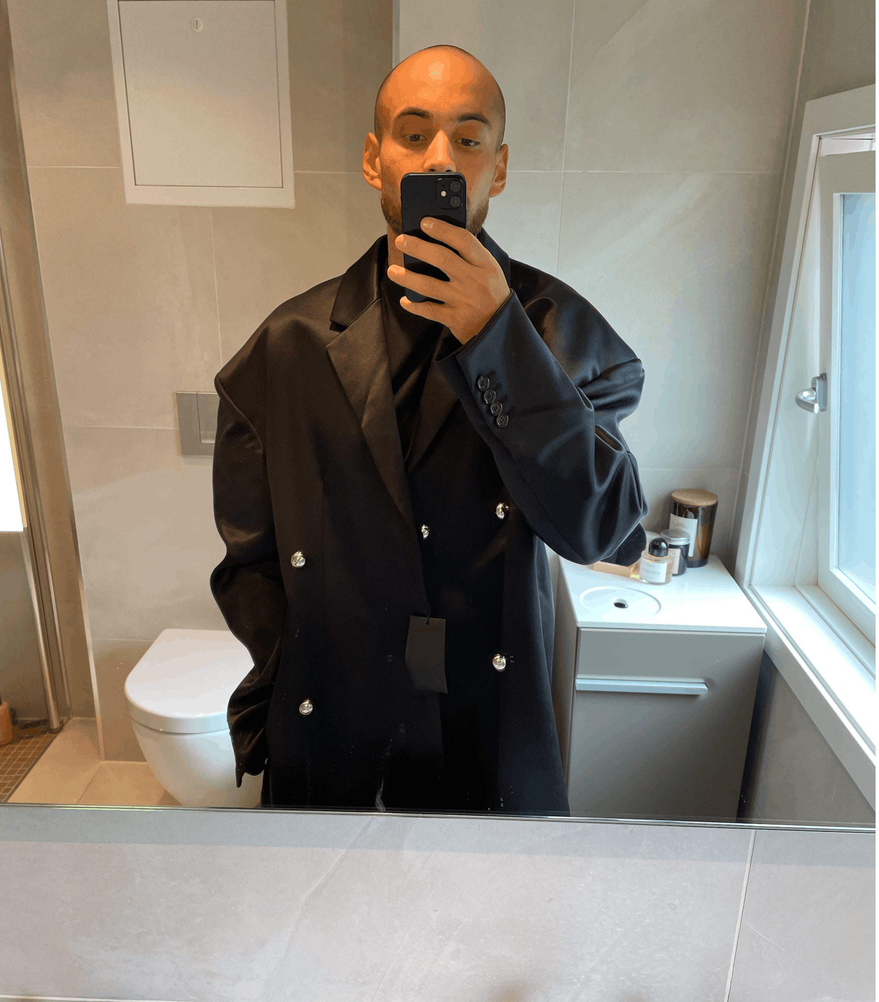 Raf Simons Extreme Oversize 6 Ball Satin Coat Size US M / EU 48-50 / 2 - 7 Thumbnail