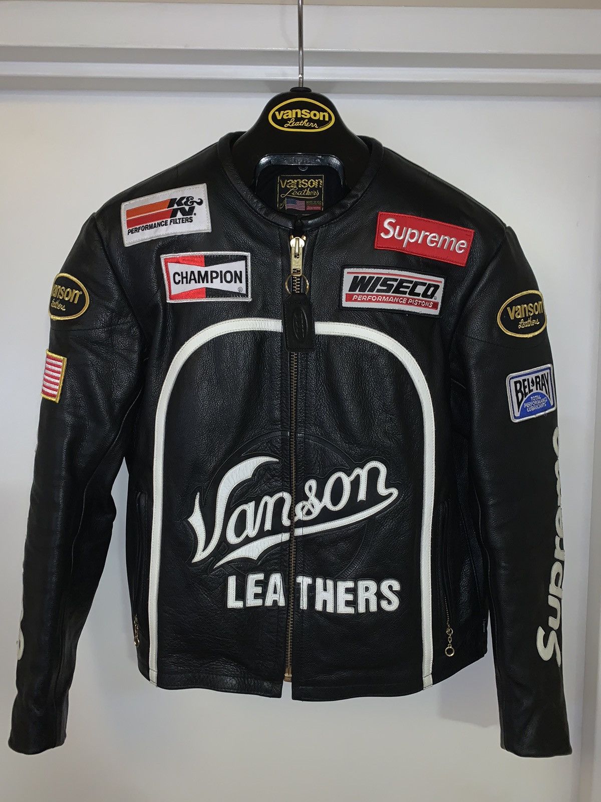 Supreme Vanson Leathers Worn Leather Jacket Brown