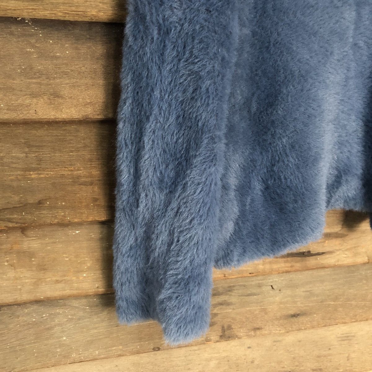 Homespun Knitwear × Japanese Brand KBF Blue Shag Shaggy Fur Mohair Knitwear #811 Size 3XL / US 20-22 - 4 Thumbnail
