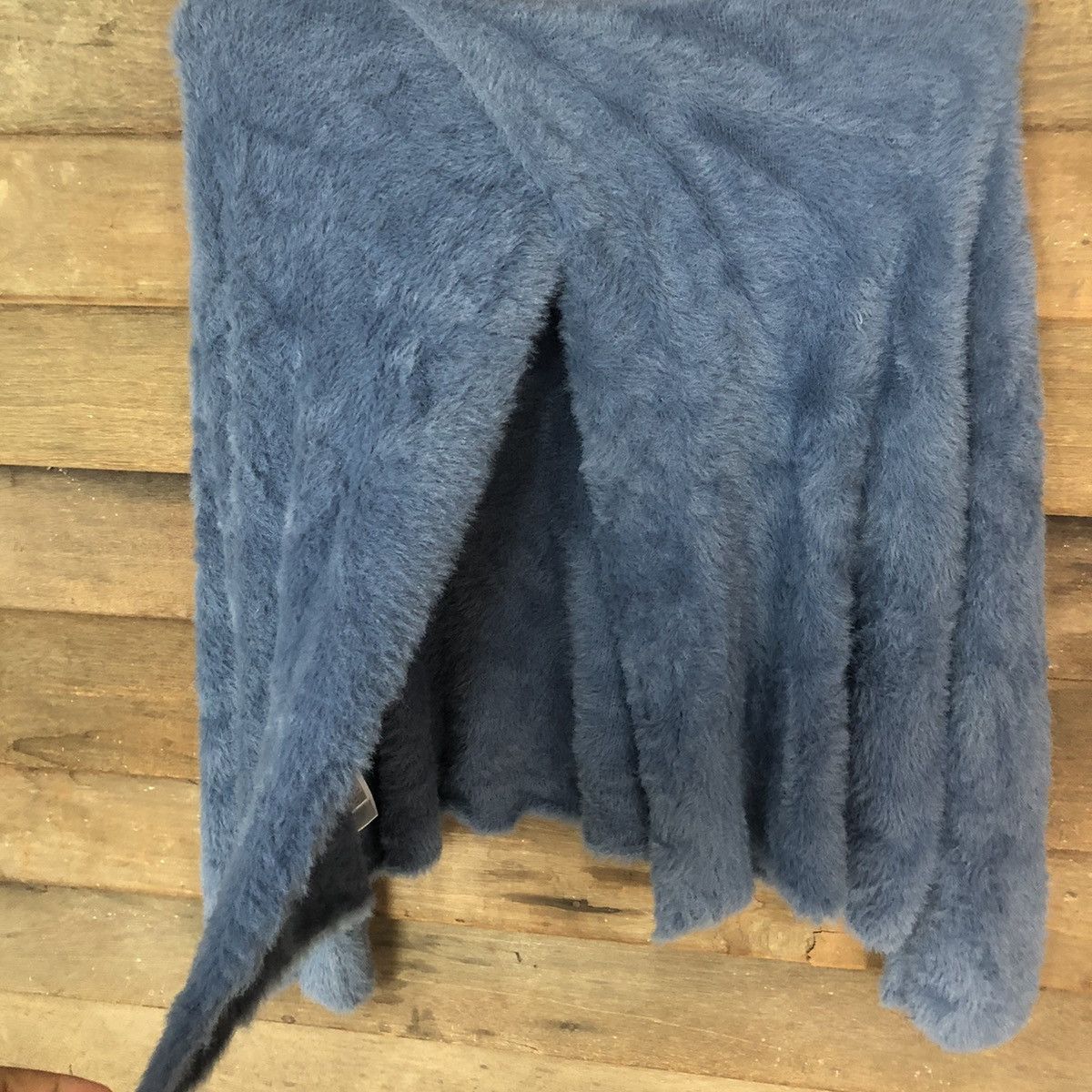 Homespun Knitwear × Japanese Brand KBF Blue Shag Shaggy Fur Mohair Knitwear #811 Size 3XL / US 20-22 - 9 Thumbnail