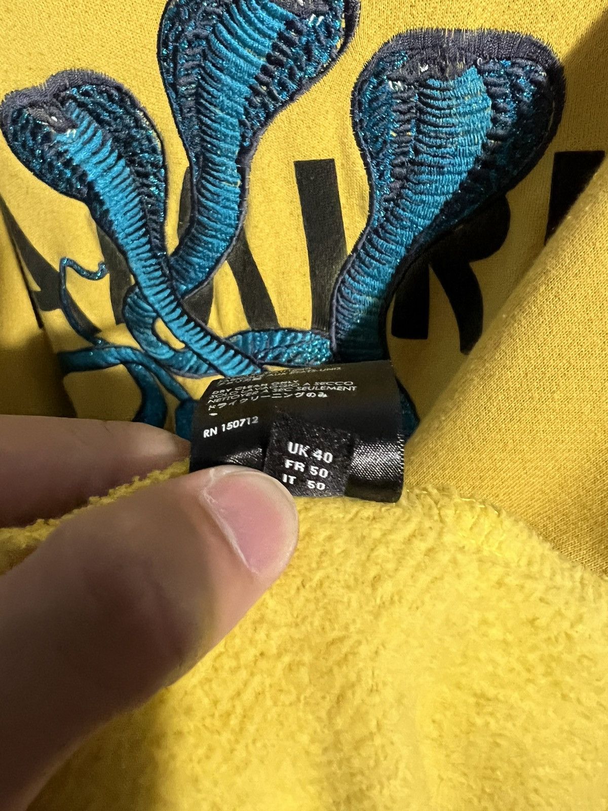 Amiri Amiri Snake Hoodie Yellow Size US L / EU 52-54 / 3 - 6 Thumbnail