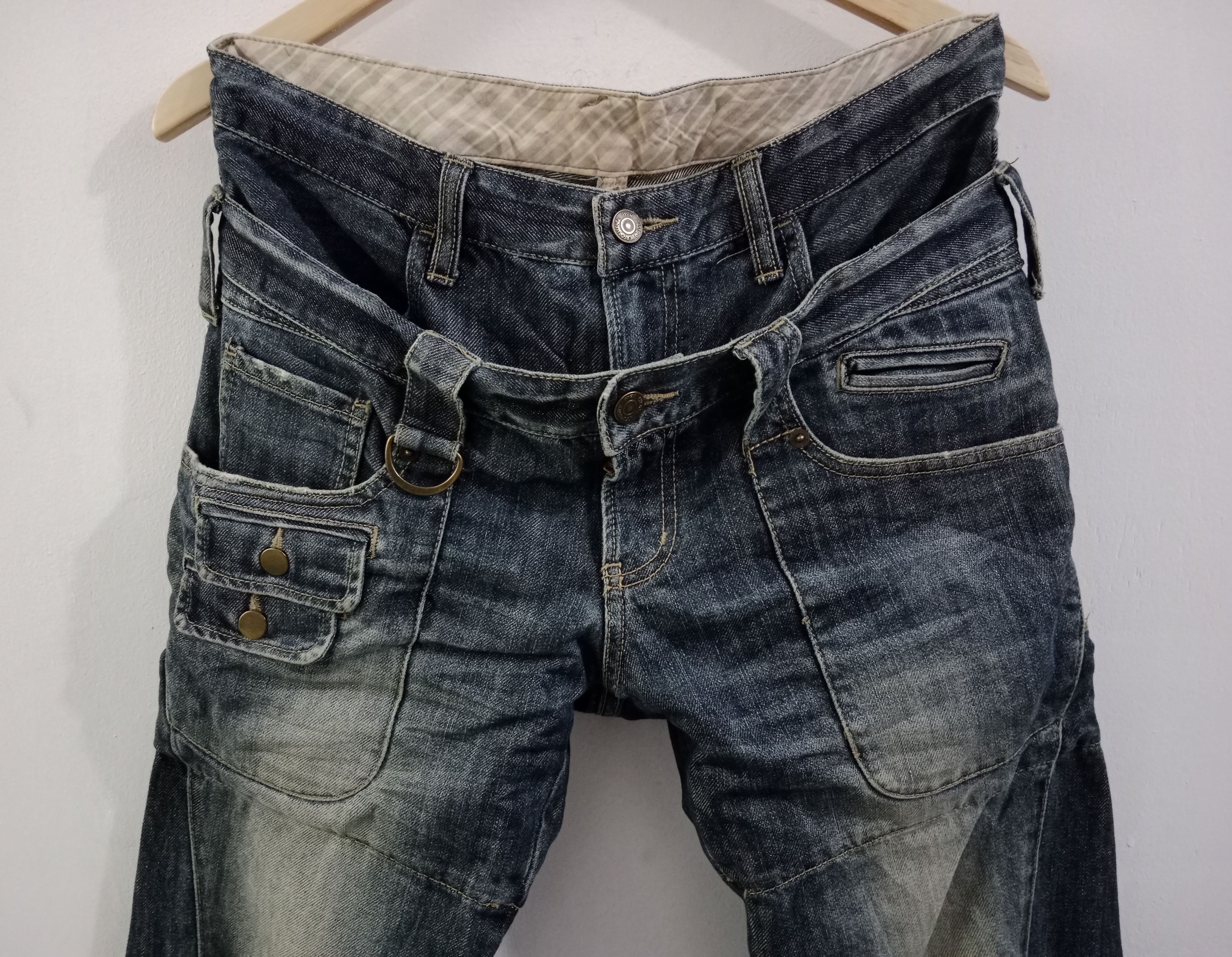 PPFM Vintage 💥 Double Waist Sakura Distressed Jeans Size US 32 / EU 48 - 4 Thumbnail