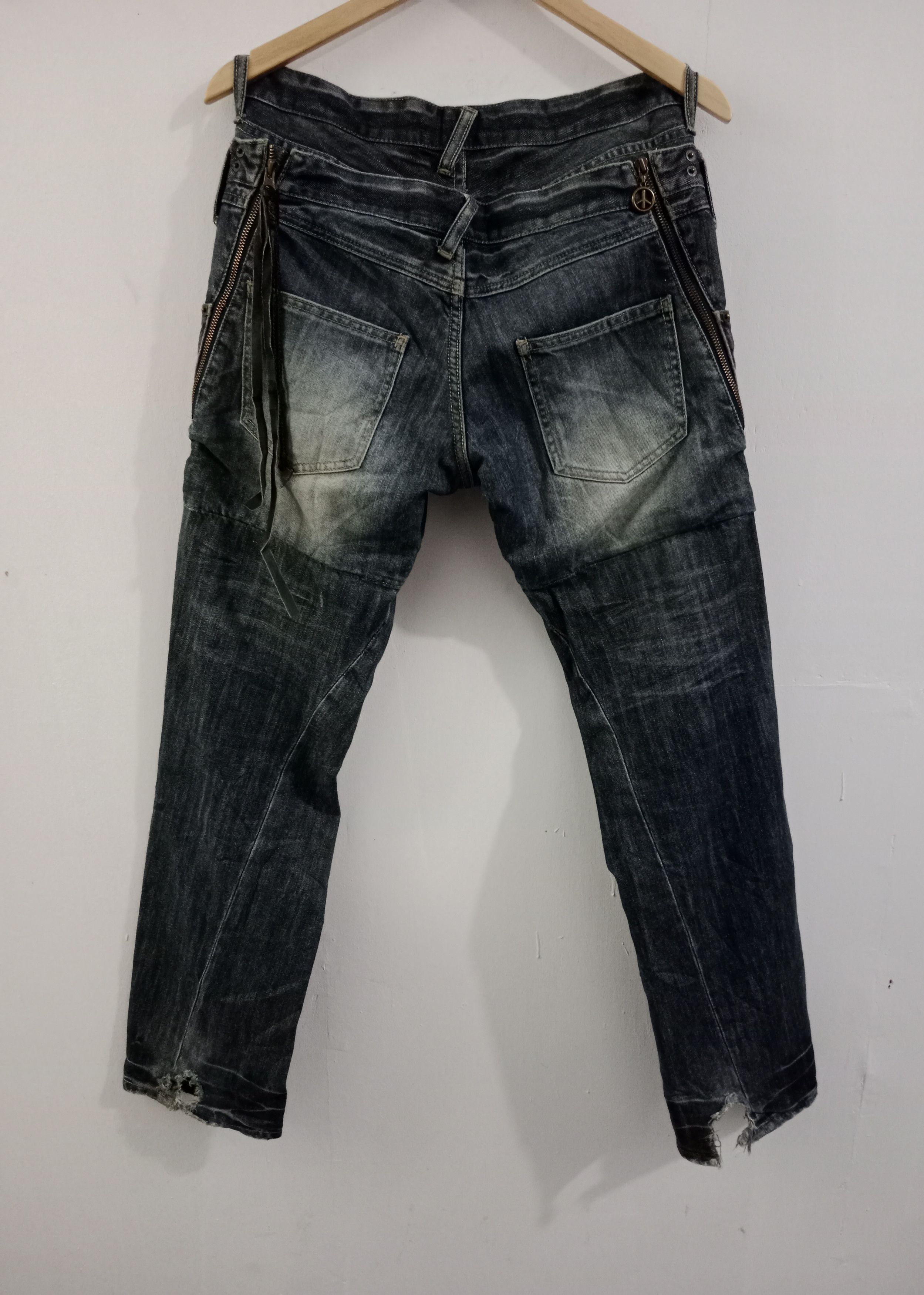 PPFM Vintage 💥 Double Waist Sakura Distressed Jeans Size US 32 / EU 48 - 3 Thumbnail