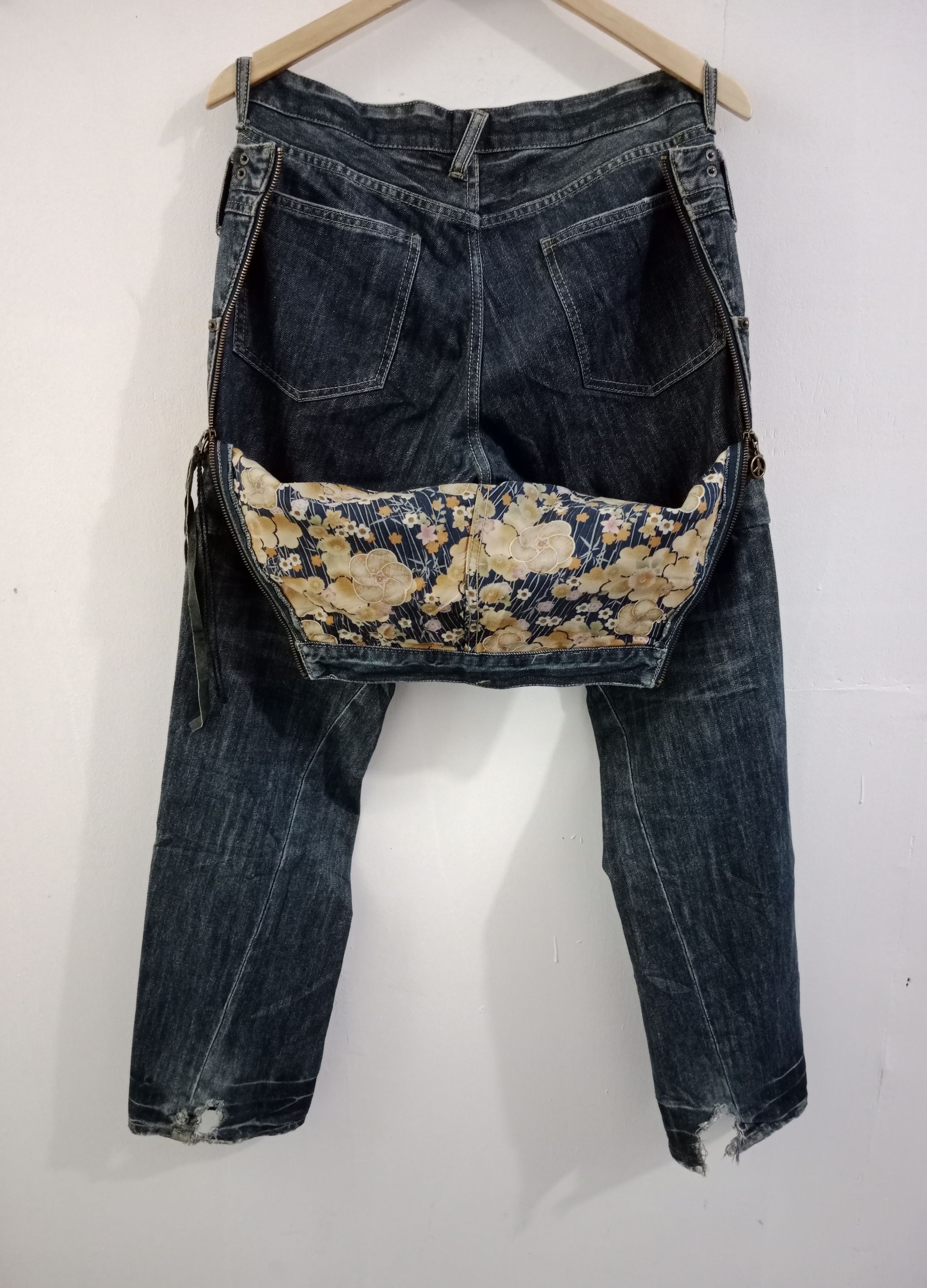 PPFM Vintage 💥 Double Waist Sakura Distressed Jeans Size US 32 / EU 48 - 1 Thumbnail