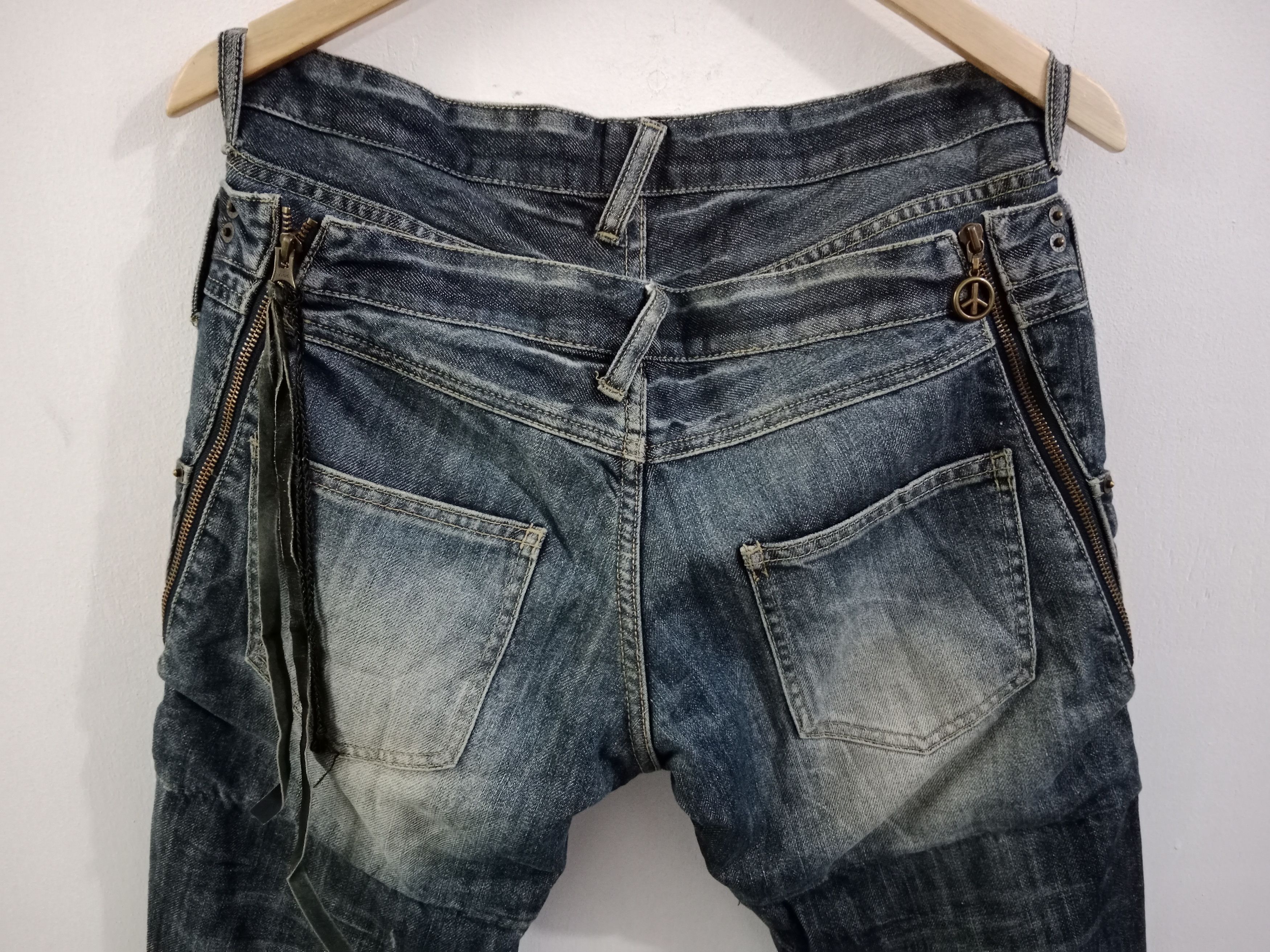 PPFM Vintage 💥 Double Waist Sakura Distressed Jeans Size US 32 / EU 48 - 5 Thumbnail