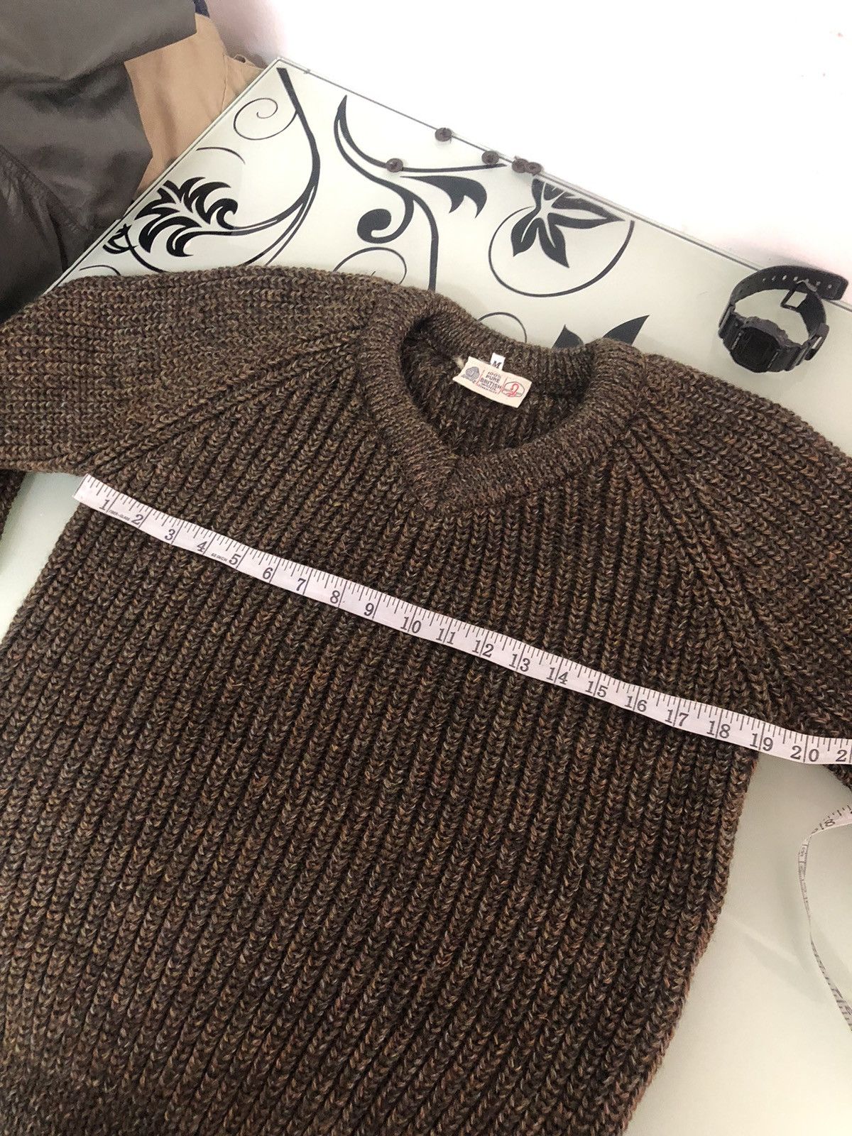 Handmade Vintage British Wool Minimalist Cable Knit Sweater Size US M / EU 48-50 / 2 - 19 Thumbnail