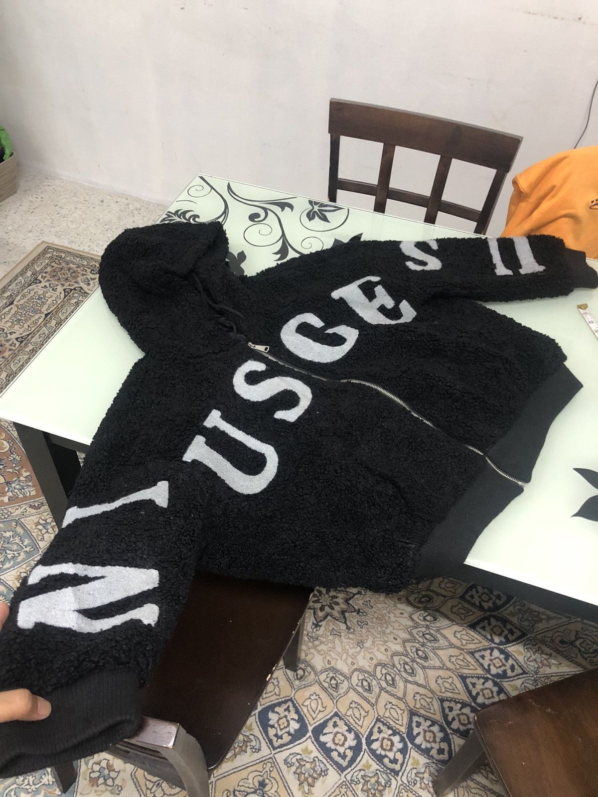 Japanese Brand Nice❗️SHEENA Spell Out Over Size Deep Pile Hoodie Size L / US 10 / IT 46 - 16 Thumbnail