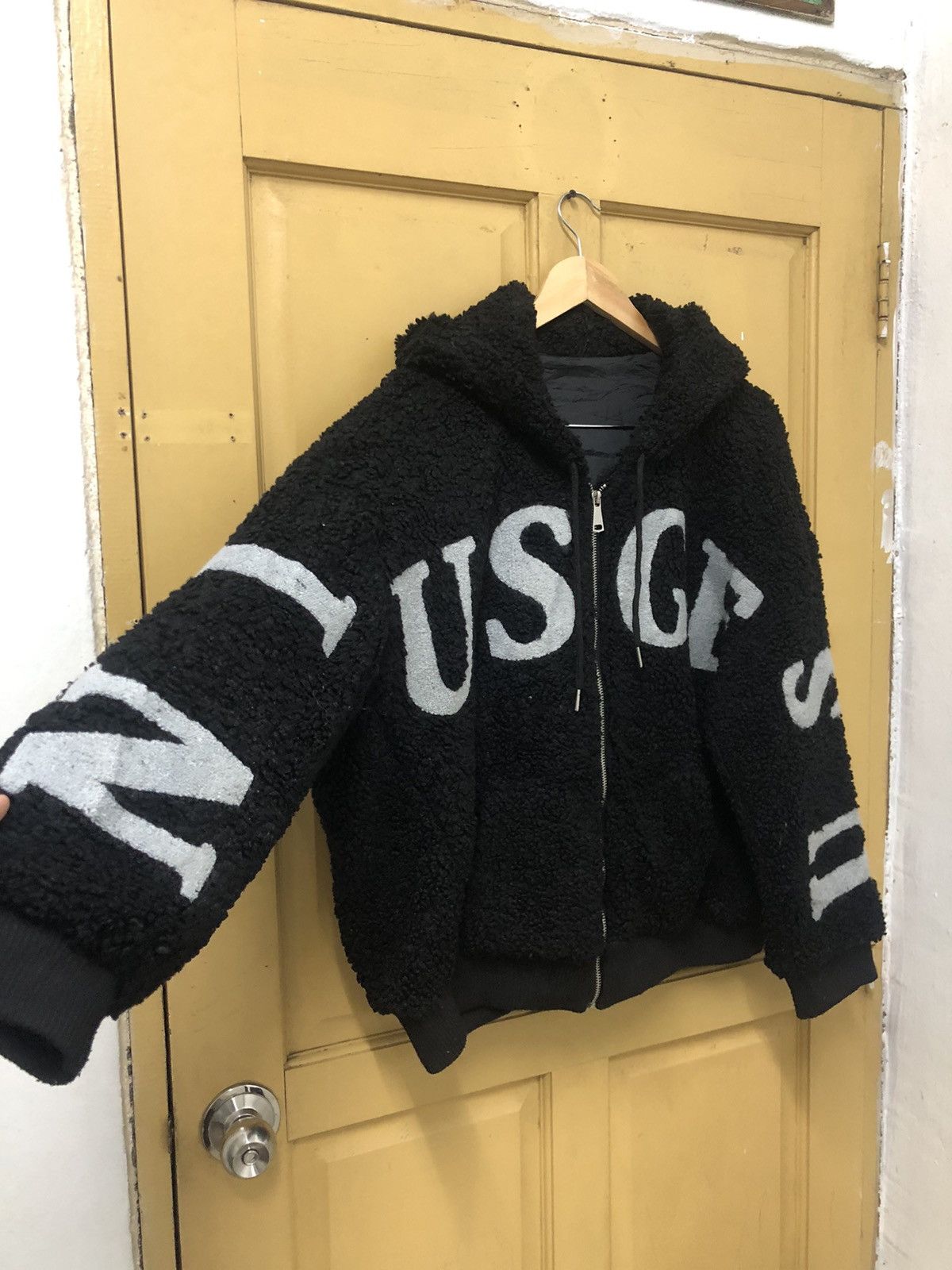 Japanese Brand Nice❗️SHEENA Spell Out Over Size Deep Pile Hoodie Size L / US 10 / IT 46 - 2 Thumbnail