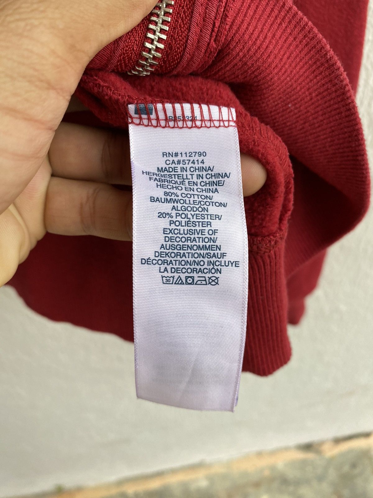 True Religion Hoodie Red Zip Up Buddha Logo