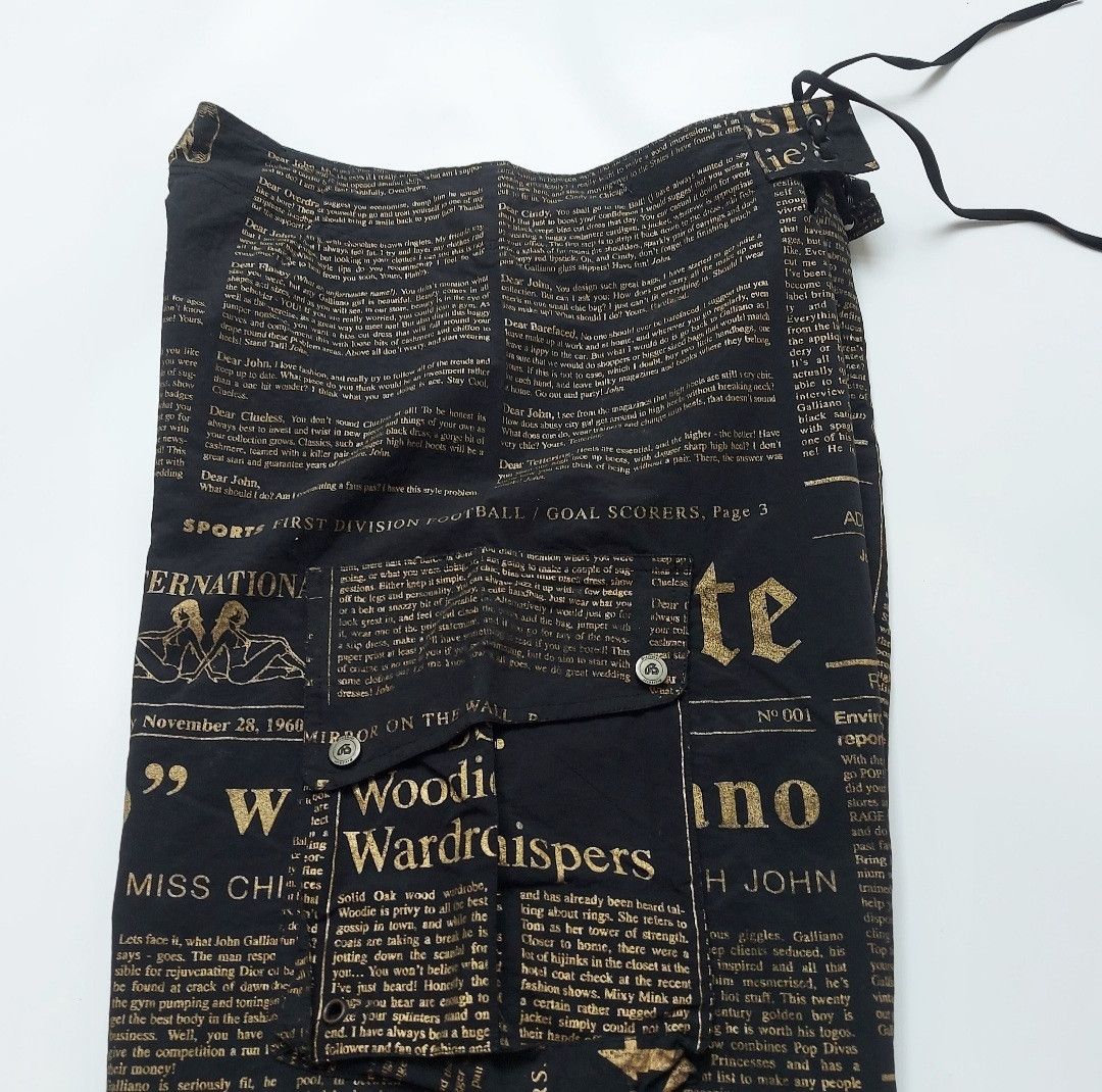 John Galliano John Galliano Newspaper Swimwear Shorts Size US 29 - 4 Thumbnail