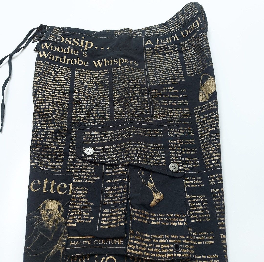 John Galliano John Galliano Newspaper Swimwear Shorts Size US 29 - 5 Thumbnail