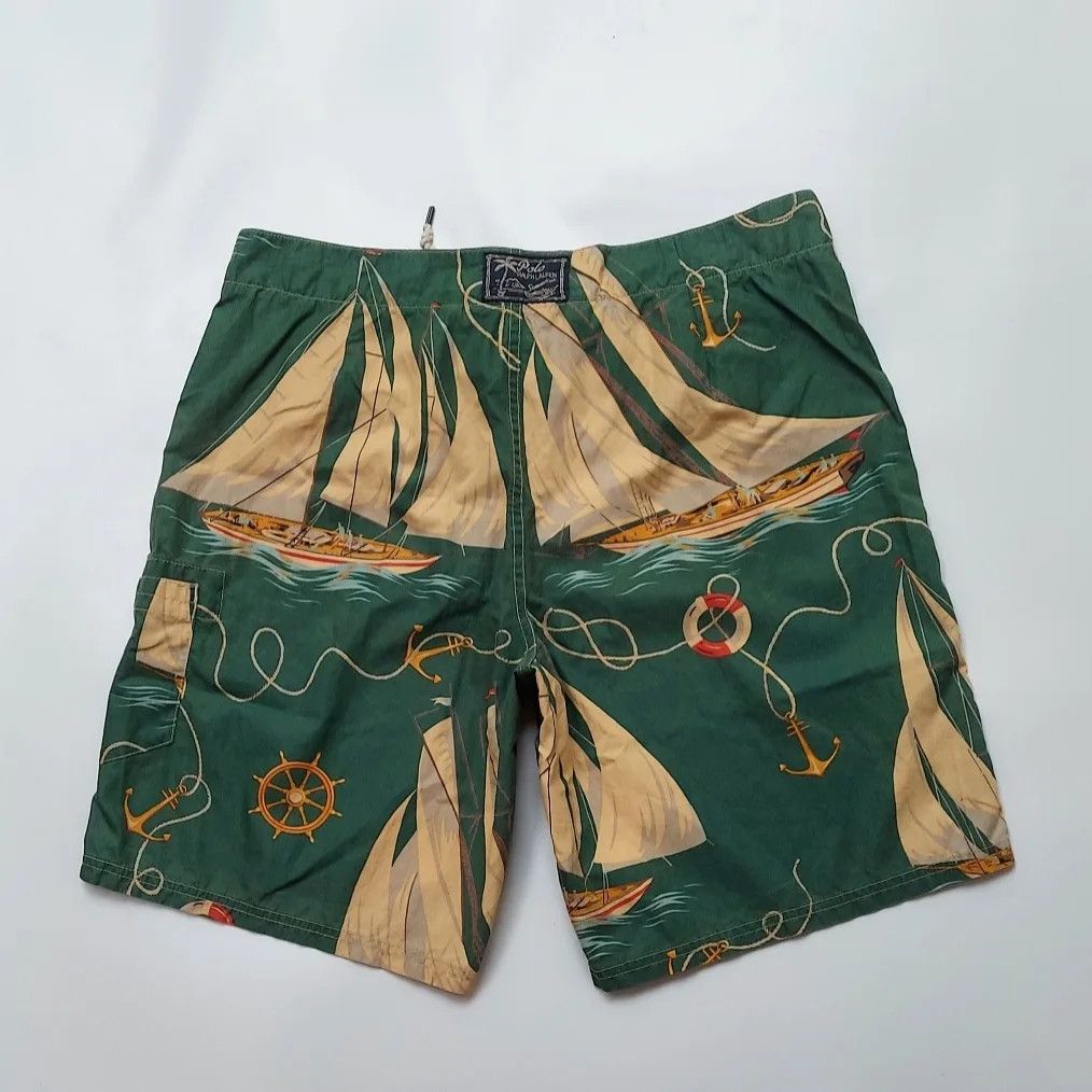 Polo Ralph Lauren × Vintage Vintage Polo Ralph Lauren Swimwear Shorts Size US 34 / EU 50 - 2 Thumbnail