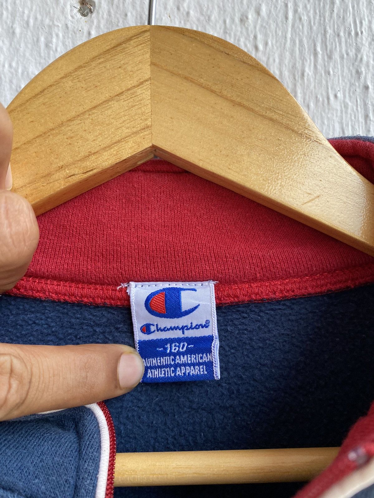 Vintage Champion Big Logo 1/4 Zip Sweatshirt