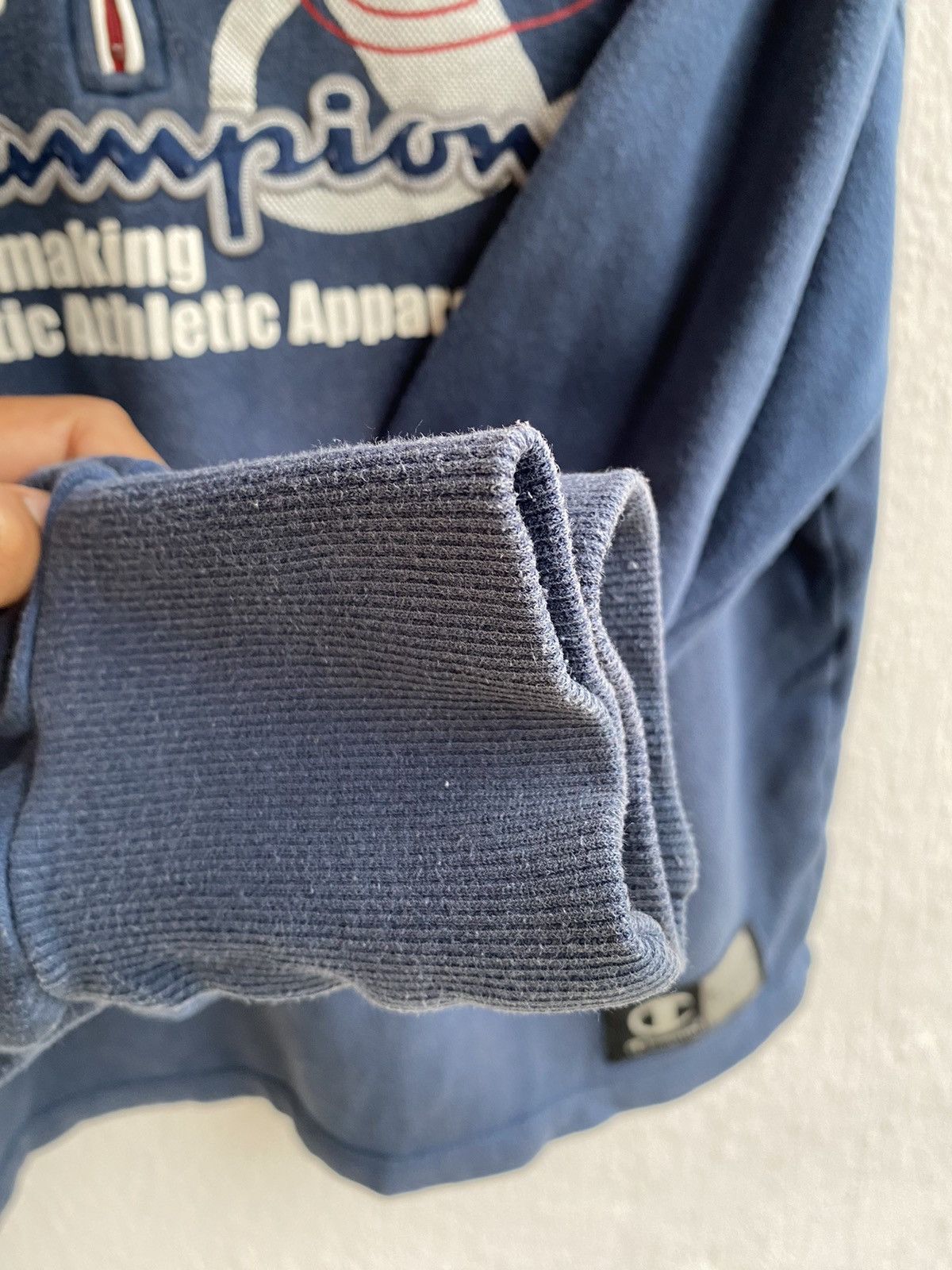 Vintage Champion Big Logo 1/4 Zip Sweatshirt