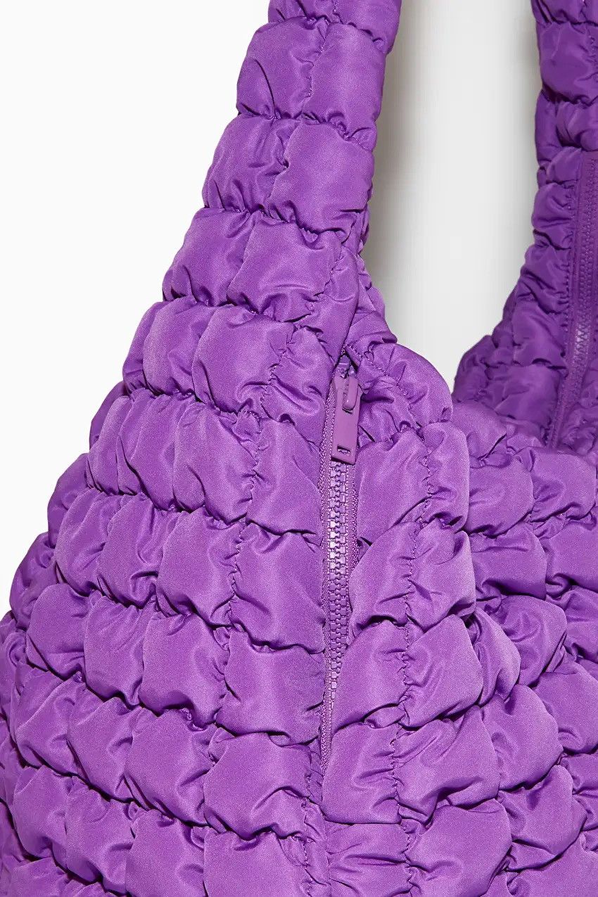 Purple) Cos Quilted Oversized Shoulder Bag
