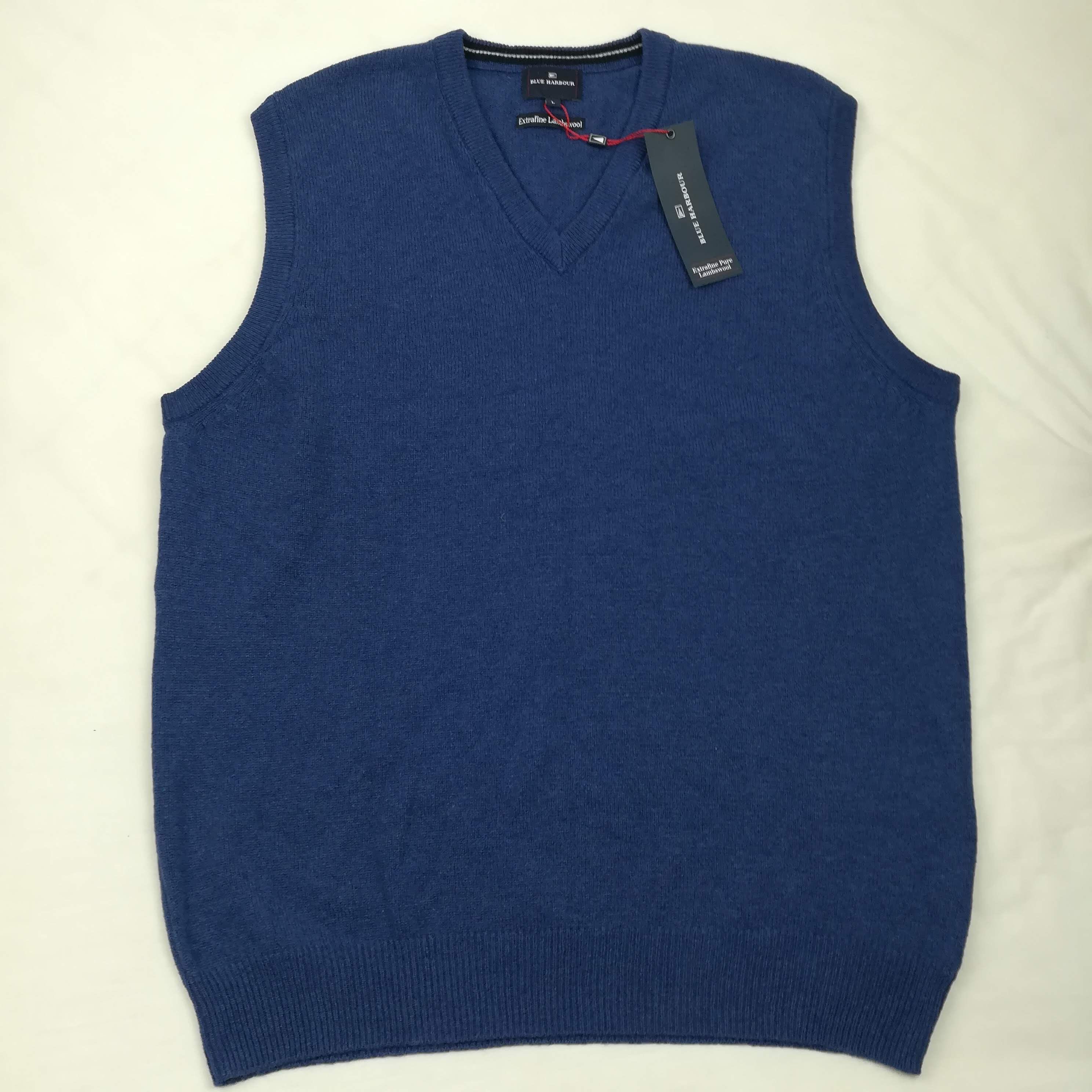 Marks And Spencer NWT Blue Harbour Marks and Spencer Lambswool Sweater Vest Grailed