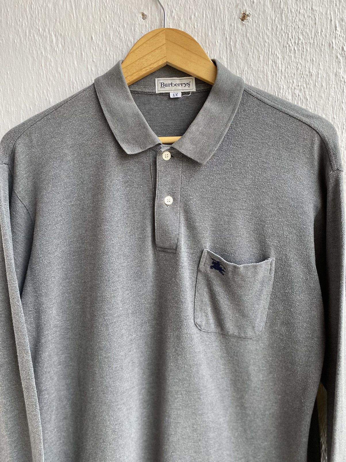 Burberry Grey Classic Caro Vintage Long Sleeve