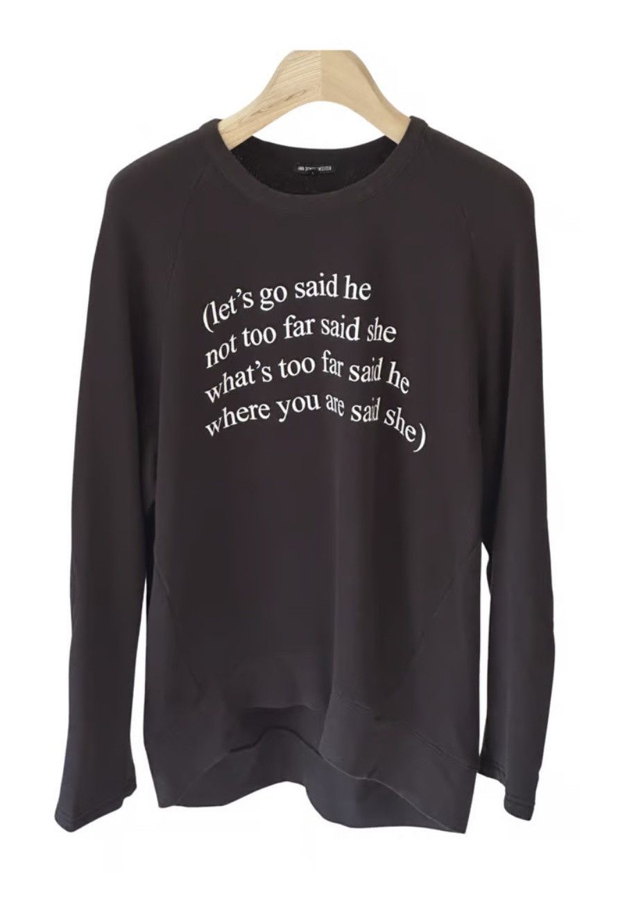 Pre-owned Ann Demeulemeester Ann Demulermeester E.e. Cummings Poem Sweater In Black