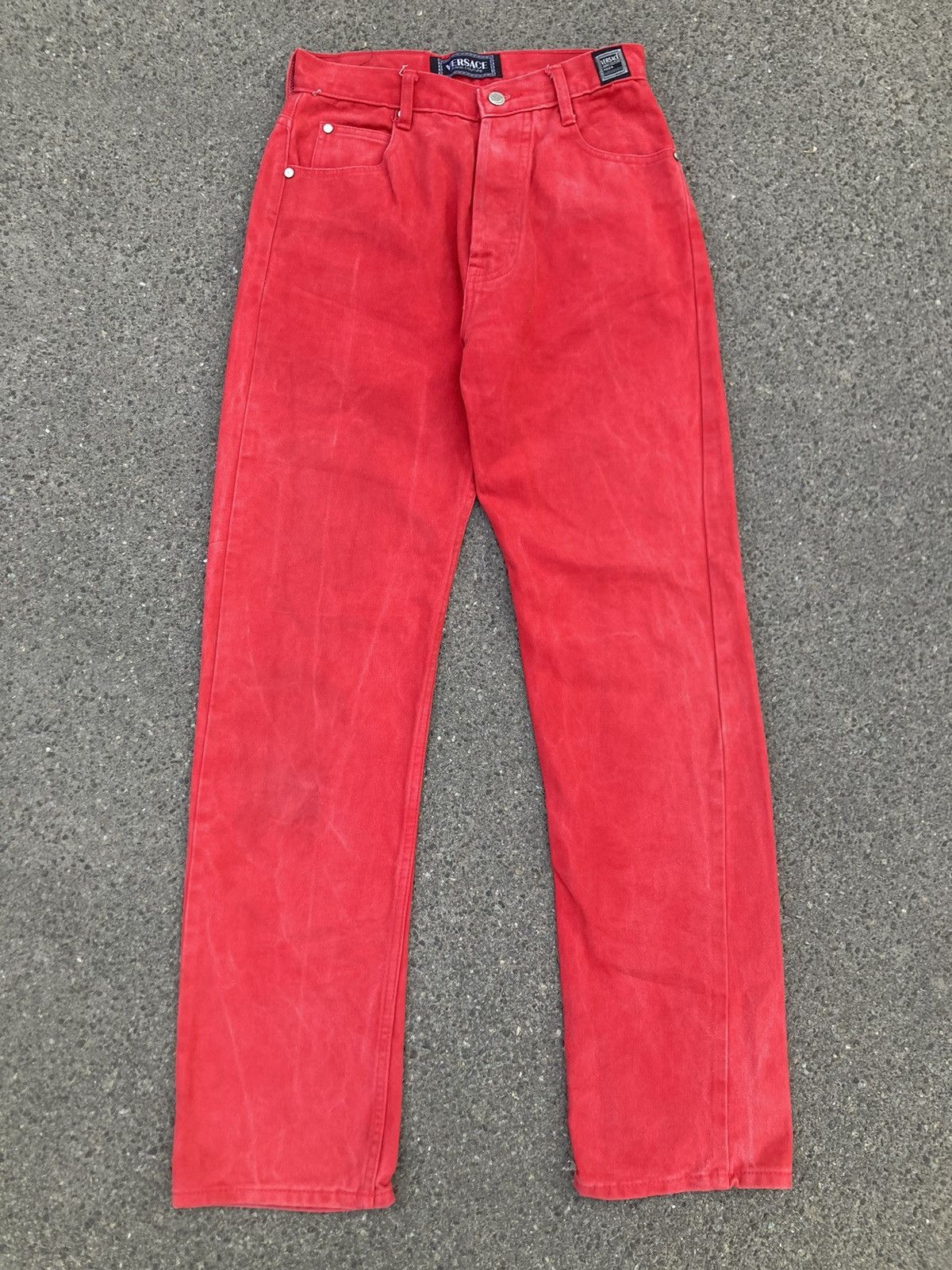 Versace Jeans Couture Versace Couture Vintage Red Classic Pants Made in Italy Size US 30 / EU 46 - 1 Thumbnail