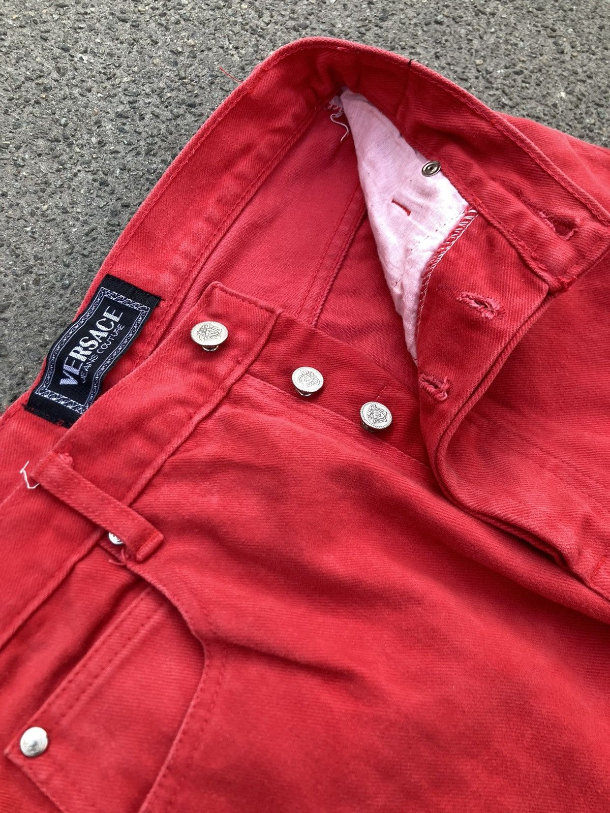 Versace Jeans Couture Versace Couture Vintage Red Classic Pants Made in Italy Size US 30 / EU 46 - 7 Thumbnail