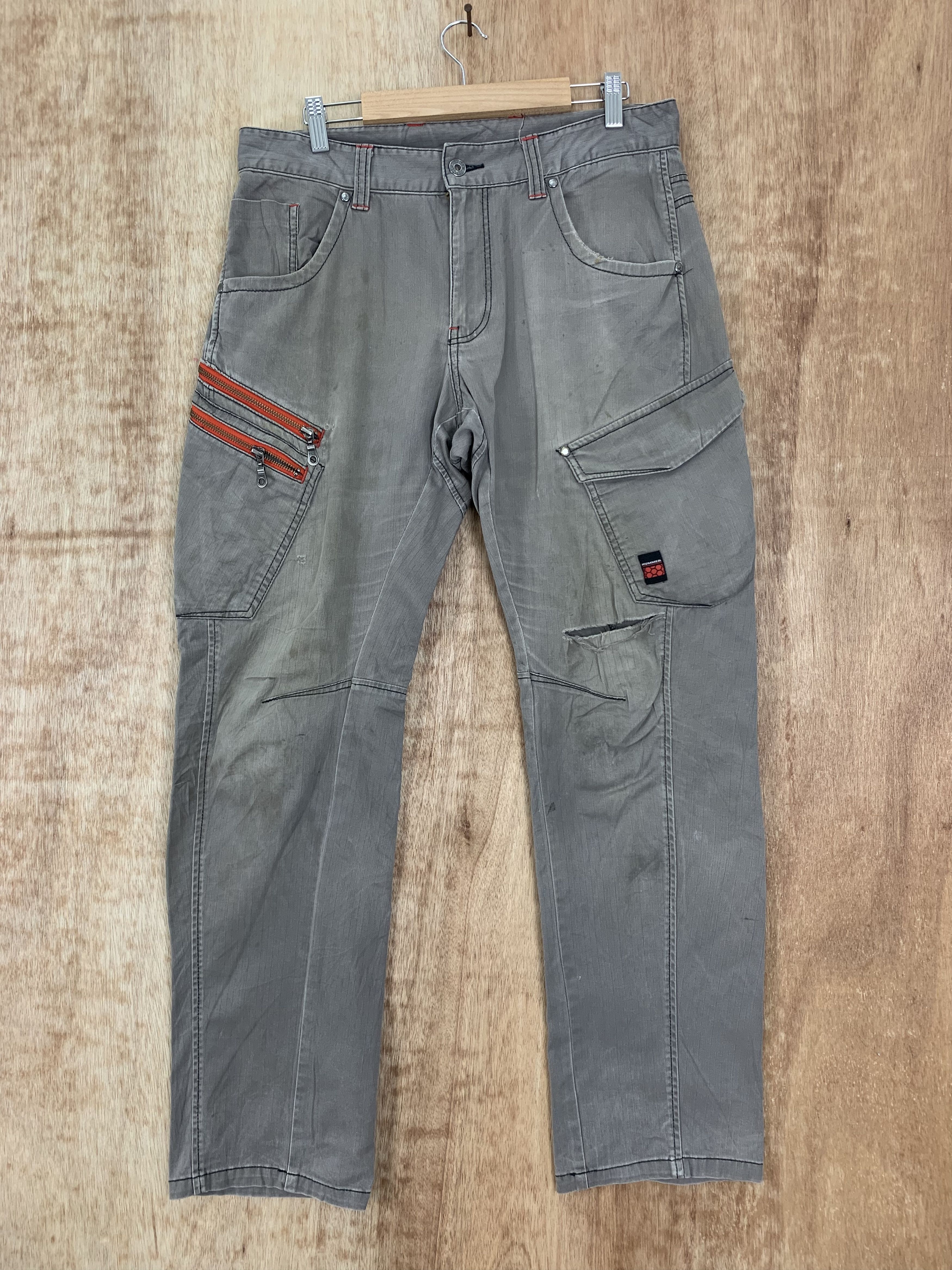 Kanye West Ragged Fashions Cargo Pants Hummer Multipocket Pants