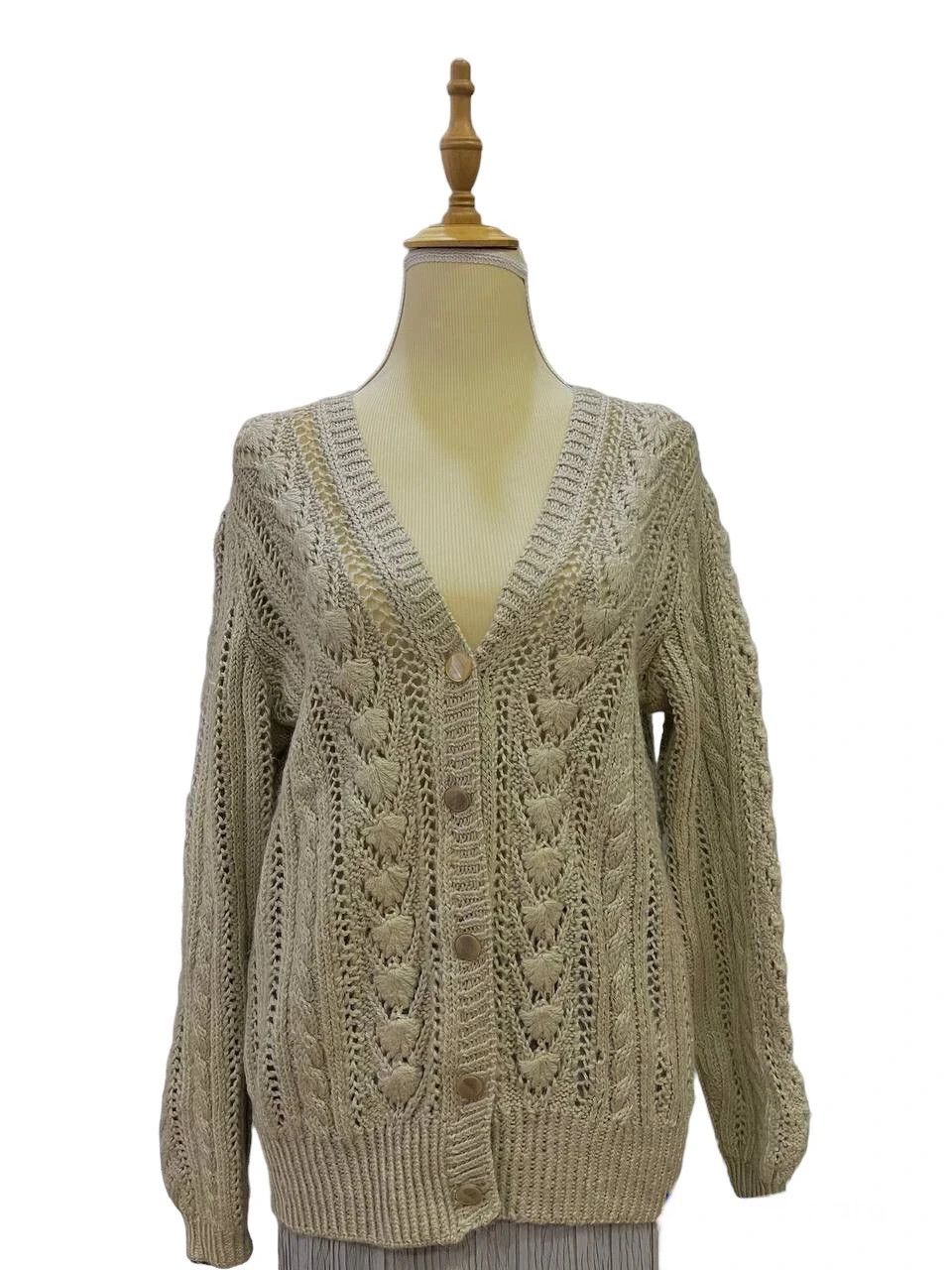 Aran Isles Knitwear 💥Sexy Transperant Mesh Net Cardigan/Knitware Pattern Size US L / EU 52-54 / 3 - 11 Thumbnail