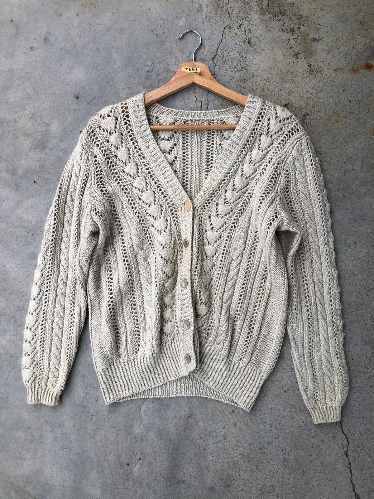 Aran Isles Knitwear 💥Sexy Transperant Mesh Net Cardigan/Knitware Pattern Size US L / EU 52-54 / 3 - 1 Thumbnail