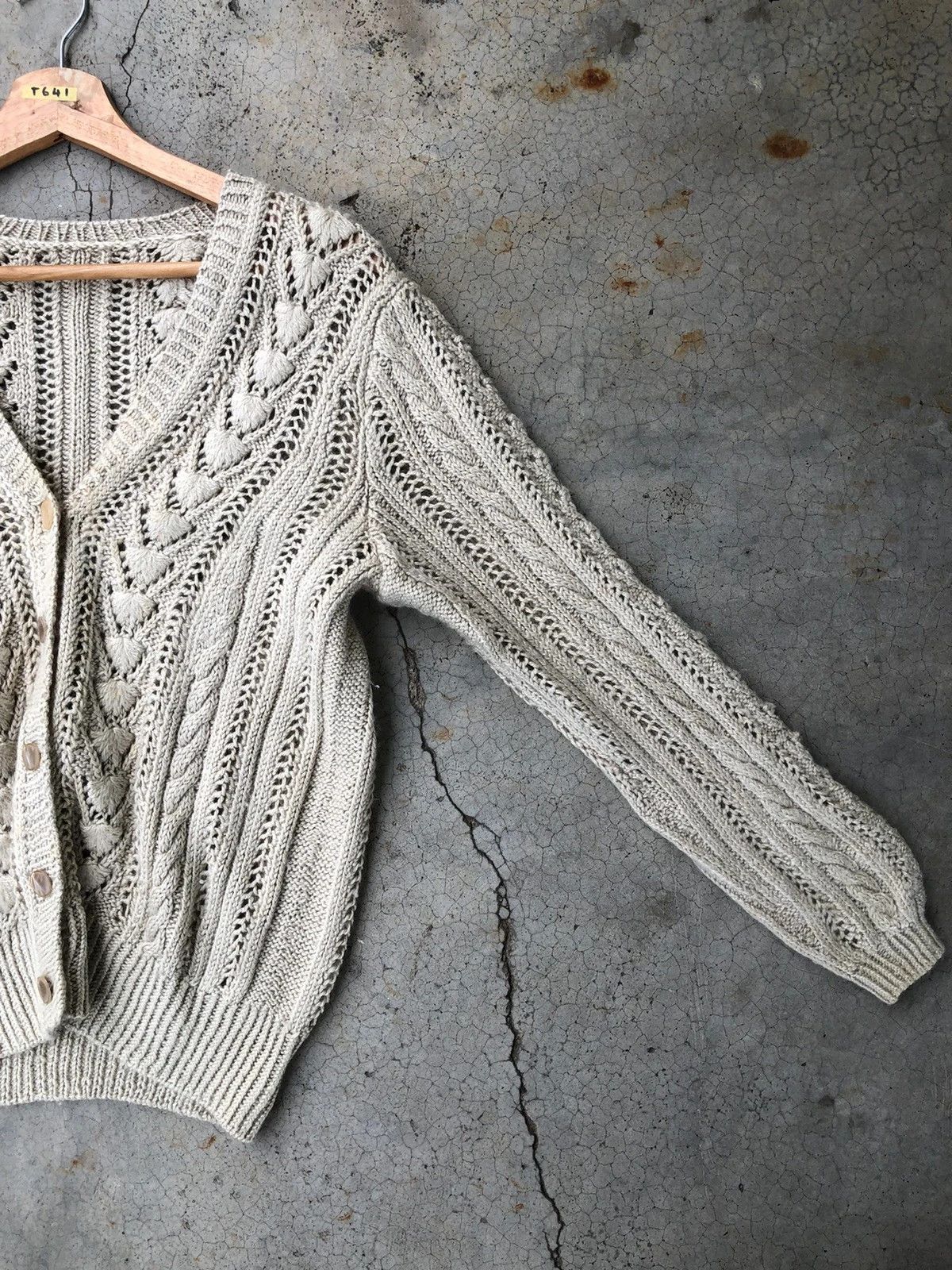 Aran Isles Knitwear 💥Sexy Transperant Mesh Net Cardigan/Knitware Pattern Size US L / EU 52-54 / 3 - 5 Thumbnail