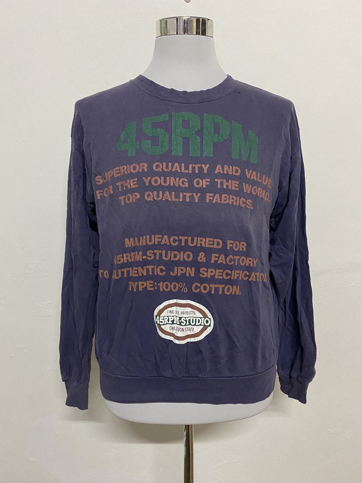 45rpm × Japanese Brand × Vintage Vintage Japan Brand 45 Rpm Sweatshirts Size US L / EU 52-54 / 3 - 1 Thumbnail