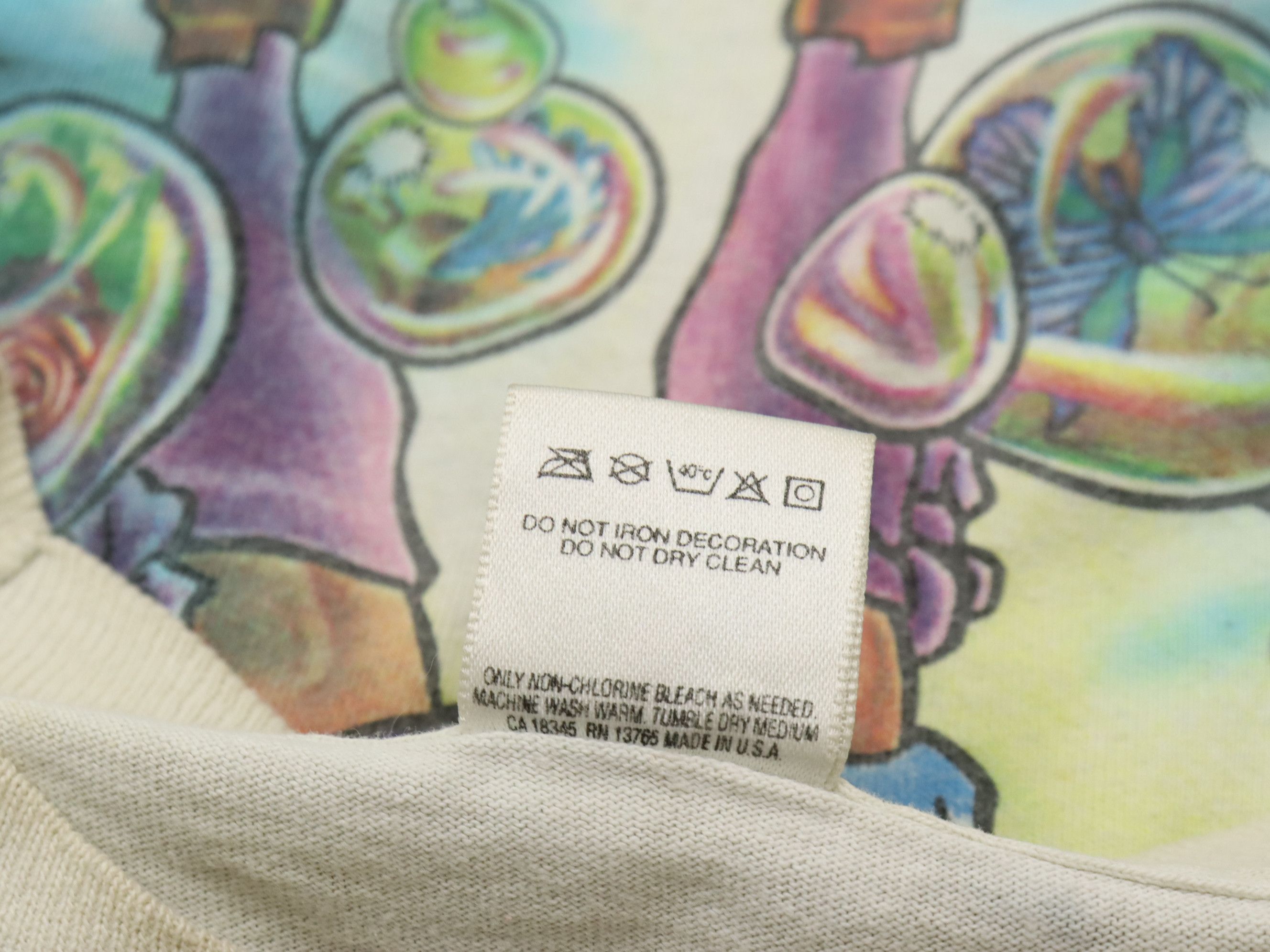 Fruit Of The Loom Vtg. 90's Grateful Dead Jerry Garcia Band 1991 Tie Dye Shirt Size US L / EU 52-54 / 3 - 15 Thumbnail