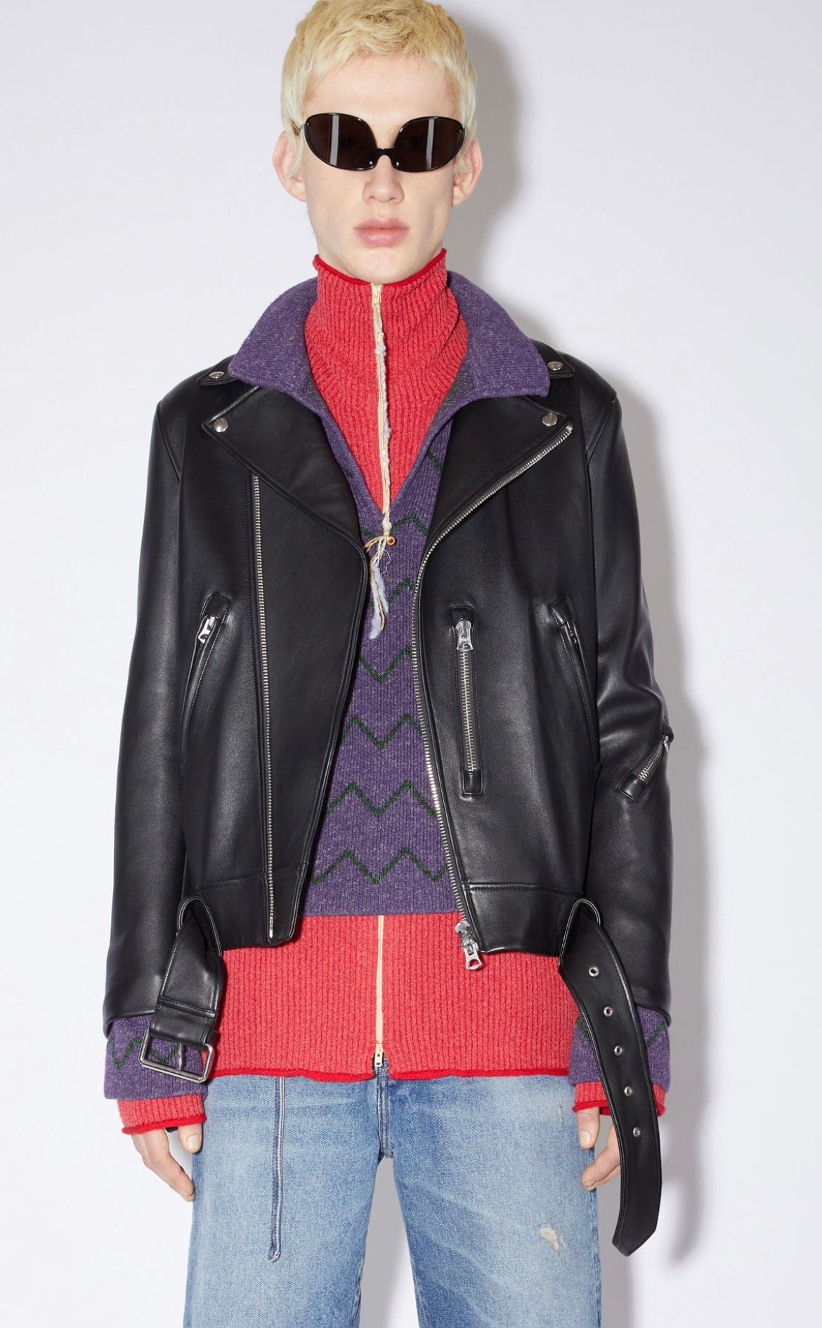 Acne Studios FN-MN-LEAT000114 Leather Biker Jacket in Black Size US M / EU 48-50 / 2 - 15 Thumbnail