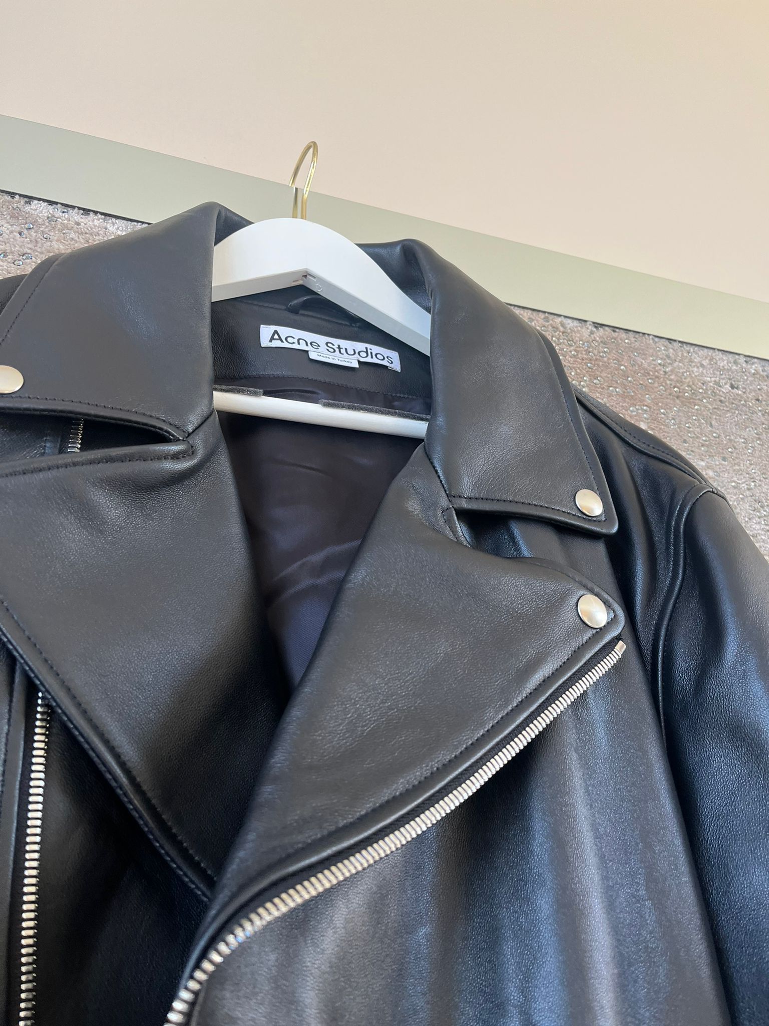 Acne Studios FN-MN-LEAT000114 Leather Biker Jacket in Black Size US M / EU 48-50 / 2 - 11 Thumbnail
