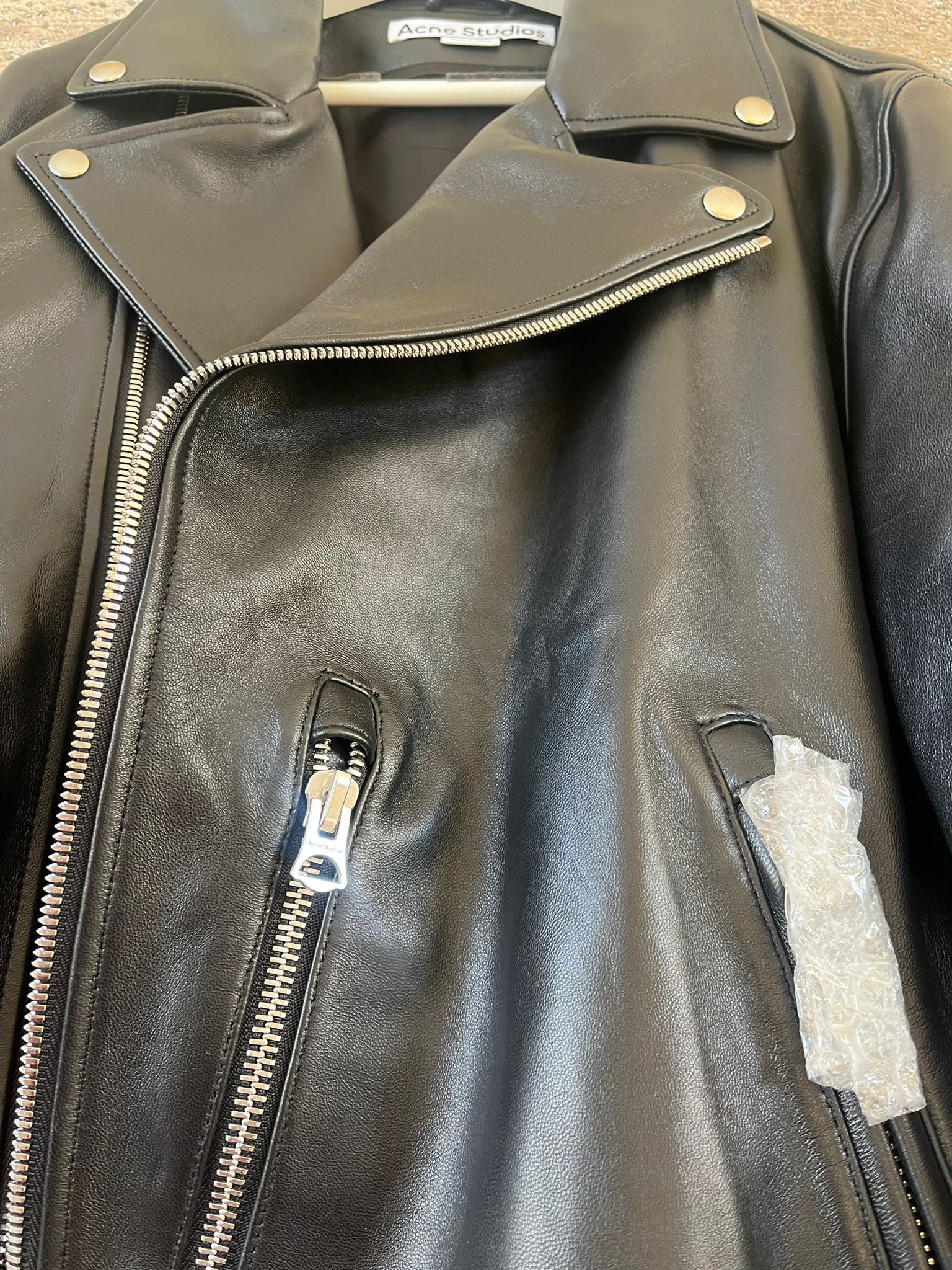 Acne Studios FN-MN-LEAT000114 Leather Biker Jacket in Black Size US M / EU 48-50 / 2 - 5 Thumbnail