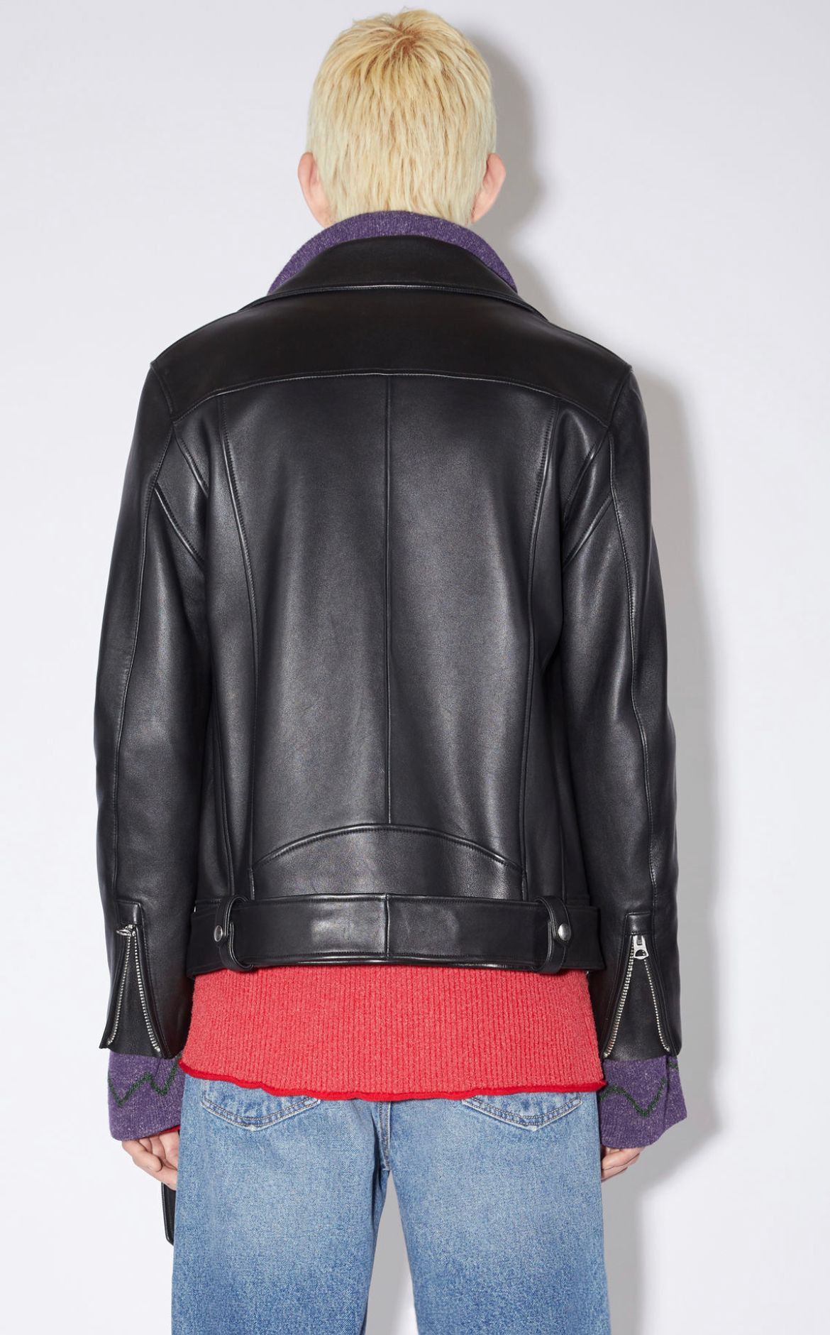 Acne Studios FN-MN-LEAT000114 Leather Biker Jacket in Black Size US M / EU 48-50 / 2 - 16 Thumbnail