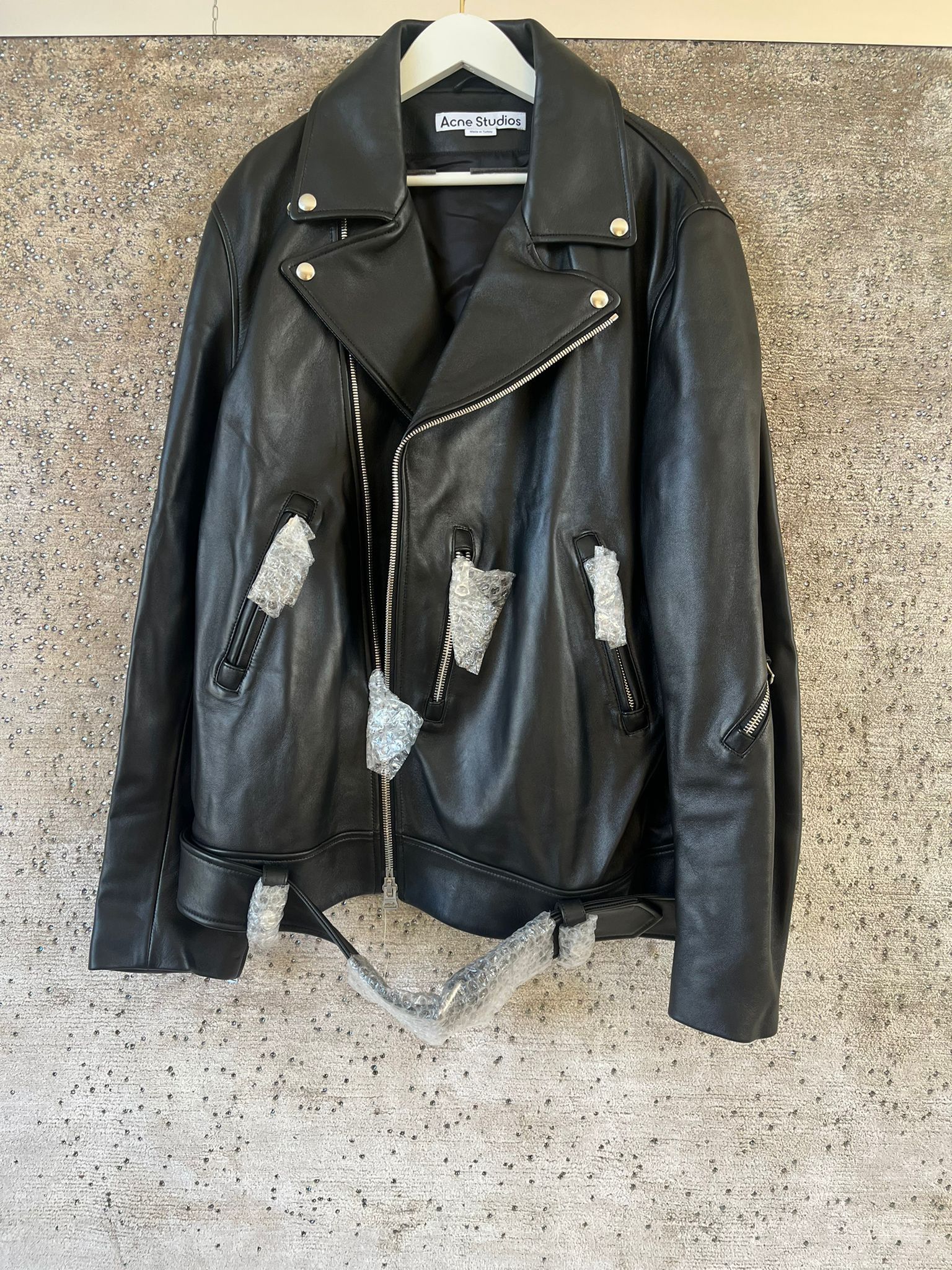 Acne Studios FN-MN-LEAT000114 Leather Biker Jacket in Black Size US L / EU 52-54 / 3 - 2 Thumbnail