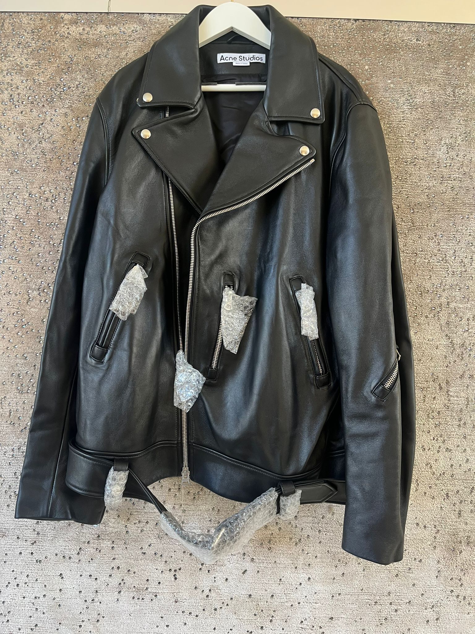 Acne Studios FN-MN-LEAT000114 Leather Biker Jacket in Black Size US L / EU 52-54 / 3 - 4 Thumbnail