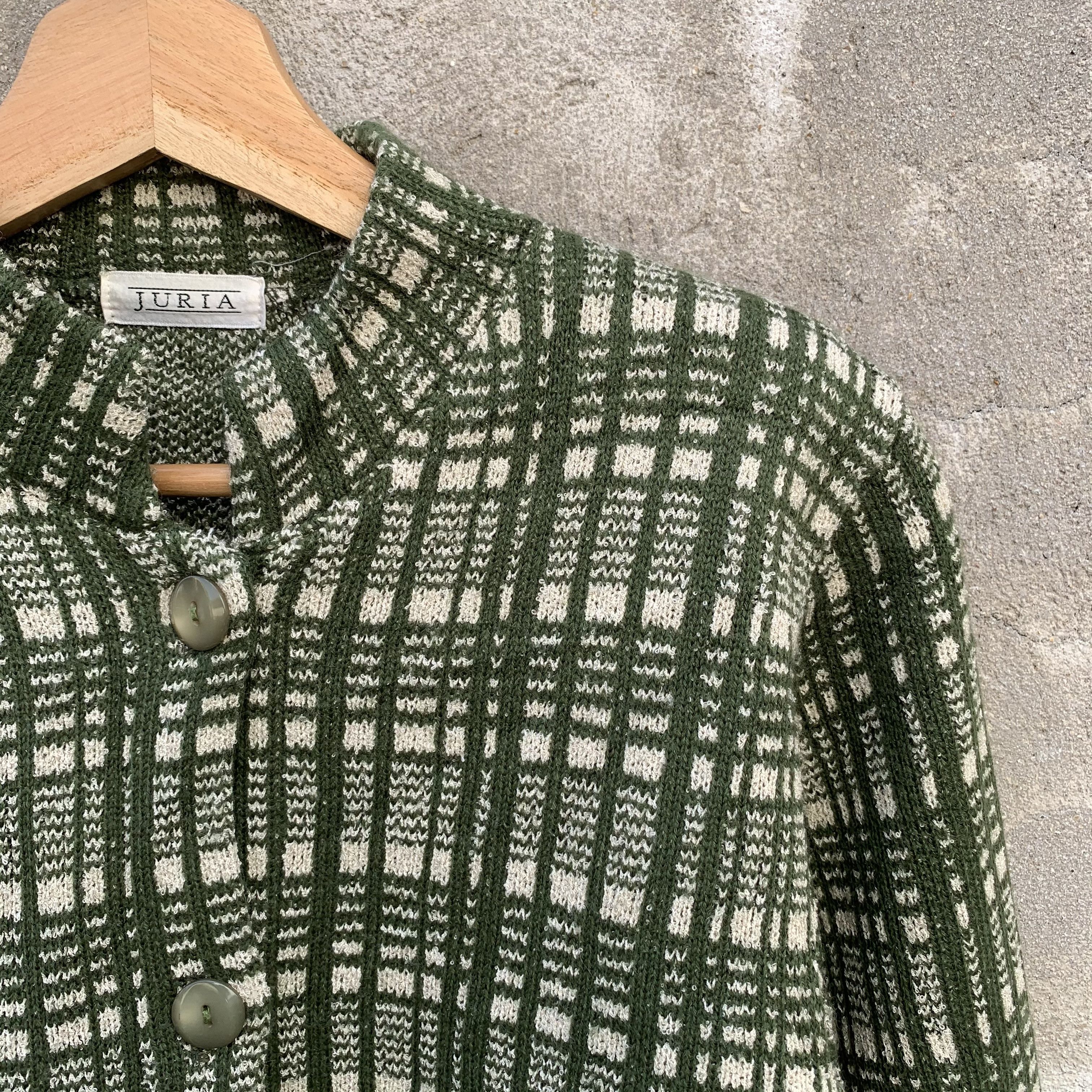 Other Knit Cardigan Cropped Japanese Vtg Plaid With Double Breast Size XS / US 0-2 / IT 36-38 - 3 Thumbnail