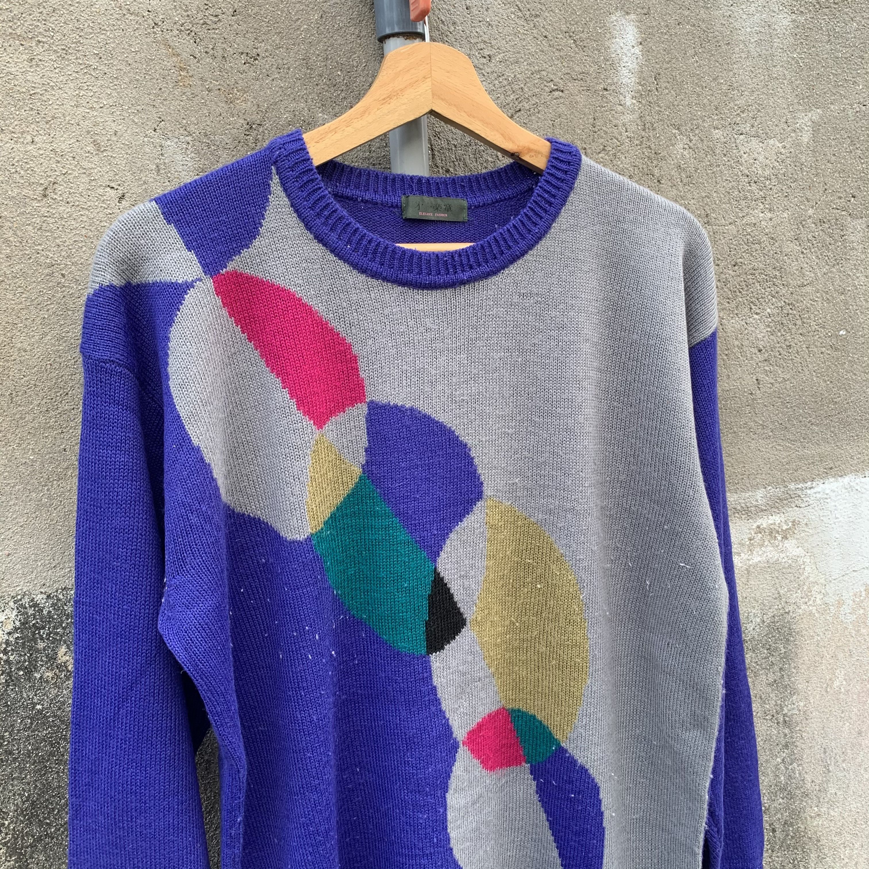 Japanese Brand SEND OFFERS💥JAPANESE Vintage Knit Arts Pullover Sweater Size US M / EU 48-50 / 2 - 4 Thumbnail