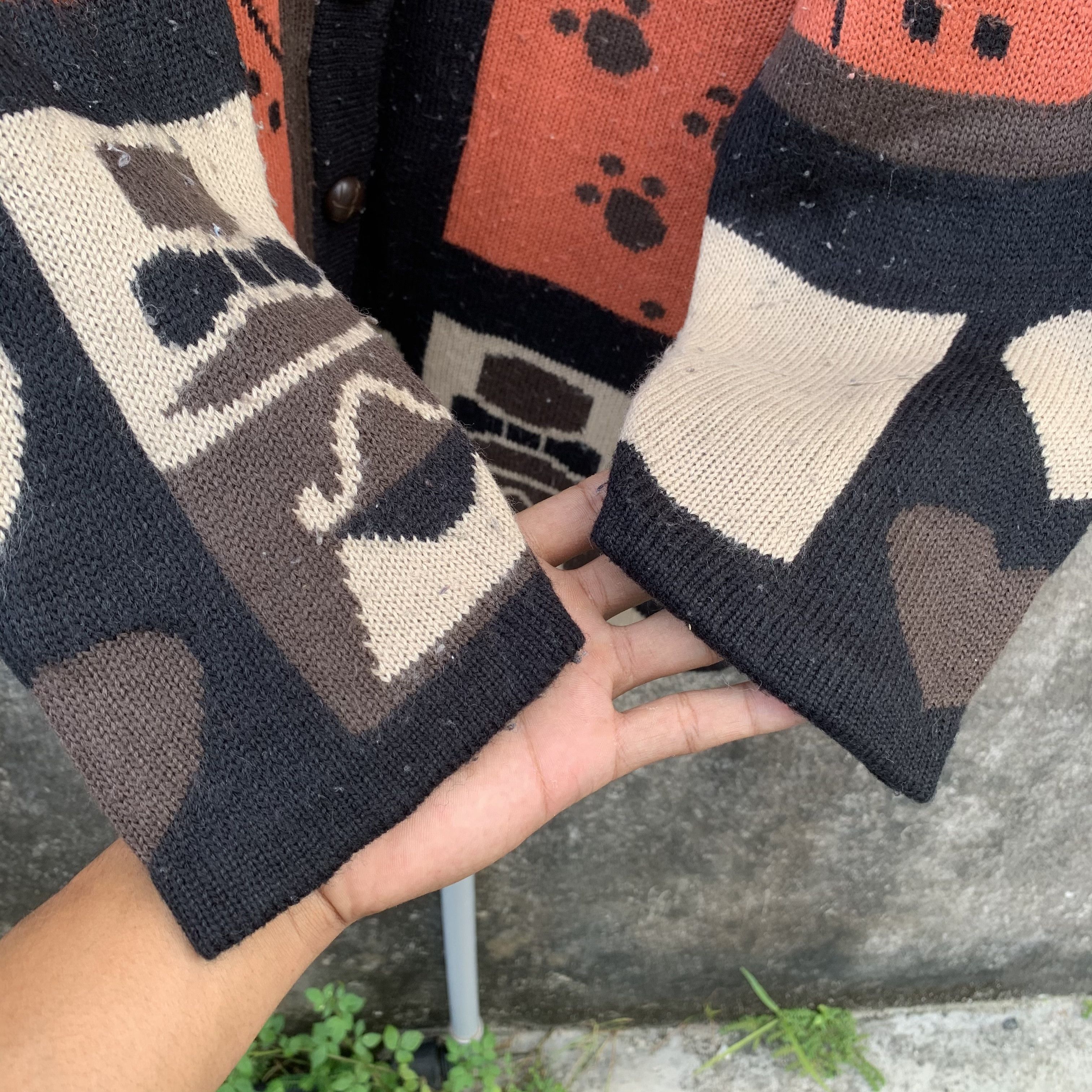Tornado Mart VINTAGE JPN VERY RARE Knit Jumper Art Baggy Cardigan Sweater Size M / US 6-8 / IT 42-44 - 9 Thumbnail