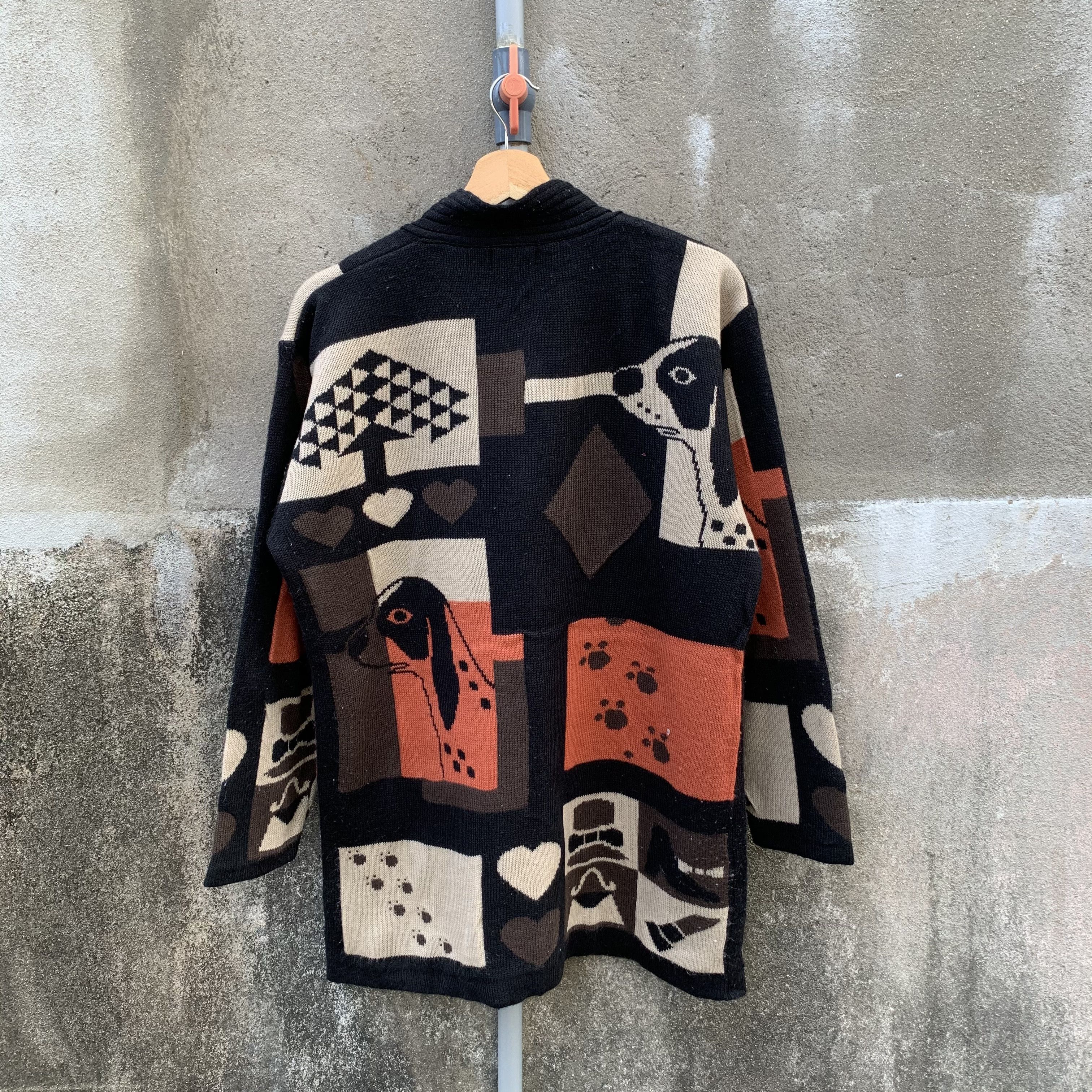 Tornado Mart VINTAGE JPN VERY RARE Knit Jumper Art Baggy Cardigan Sweater Size M / US 6-8 / IT 42-44 - 8 Thumbnail