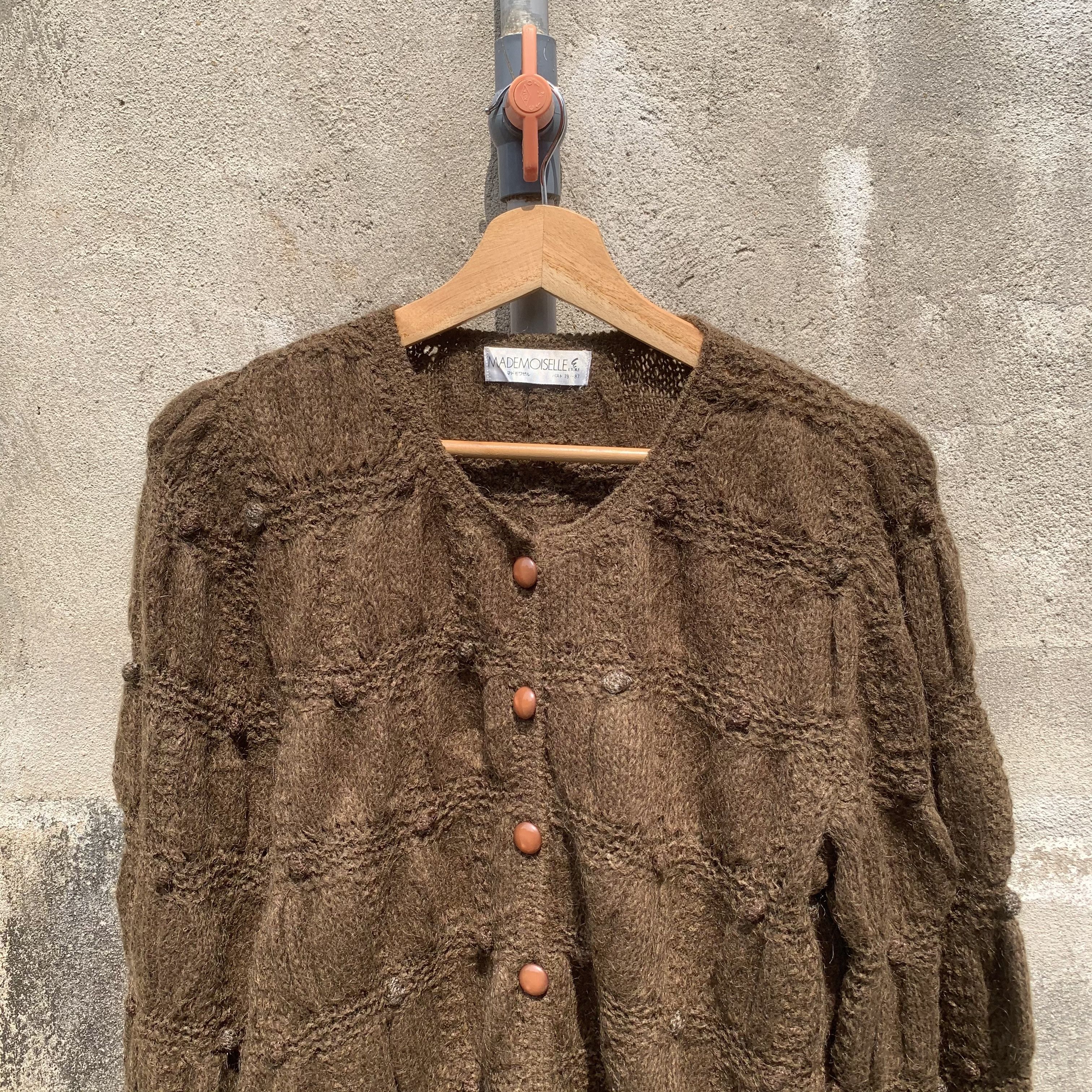 Aran Isles Knitwear Japanese Vintage Knit Jumper MOHAIR Cardigan Sweater Size S / US 4 / IT 40 - 2 Thumbnail