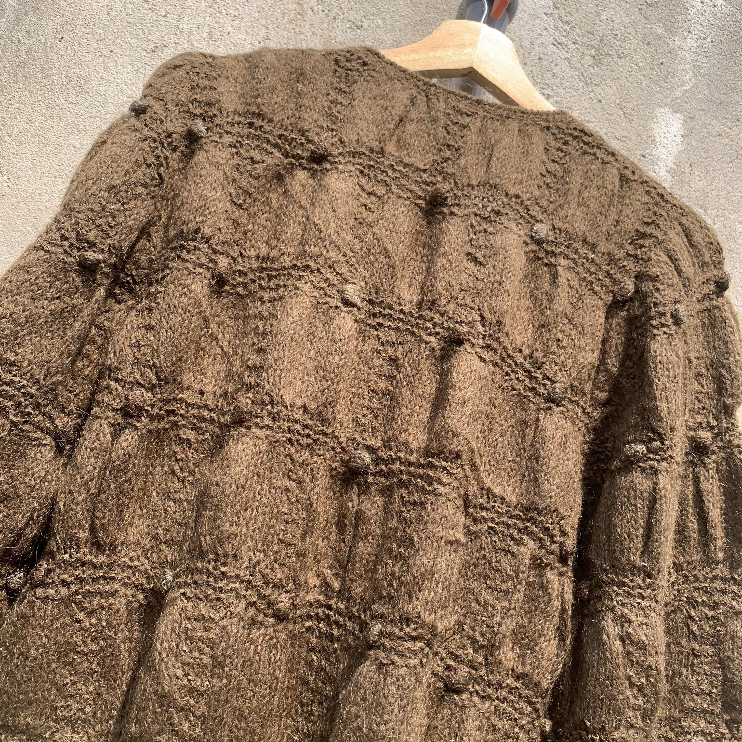 Aran Isles Knitwear Japanese Vintage Knit Jumper MOHAIR Cardigan Sweater Size S / US 4 / IT 40 - 11 Thumbnail