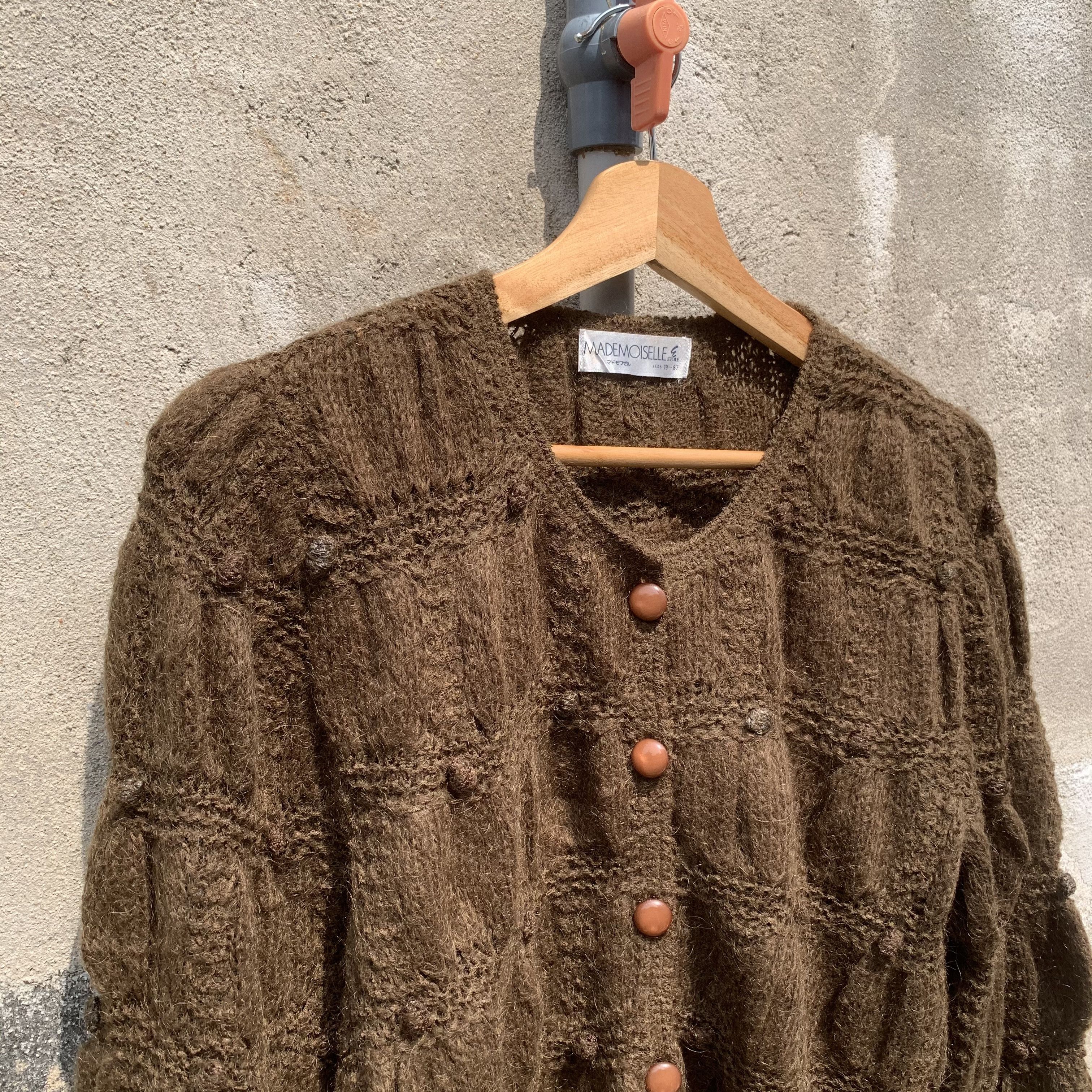 Aran Isles Knitwear Japanese Vintage Knit Jumper MOHAIR Cardigan Sweater Size S / US 4 / IT 40 - 4 Thumbnail